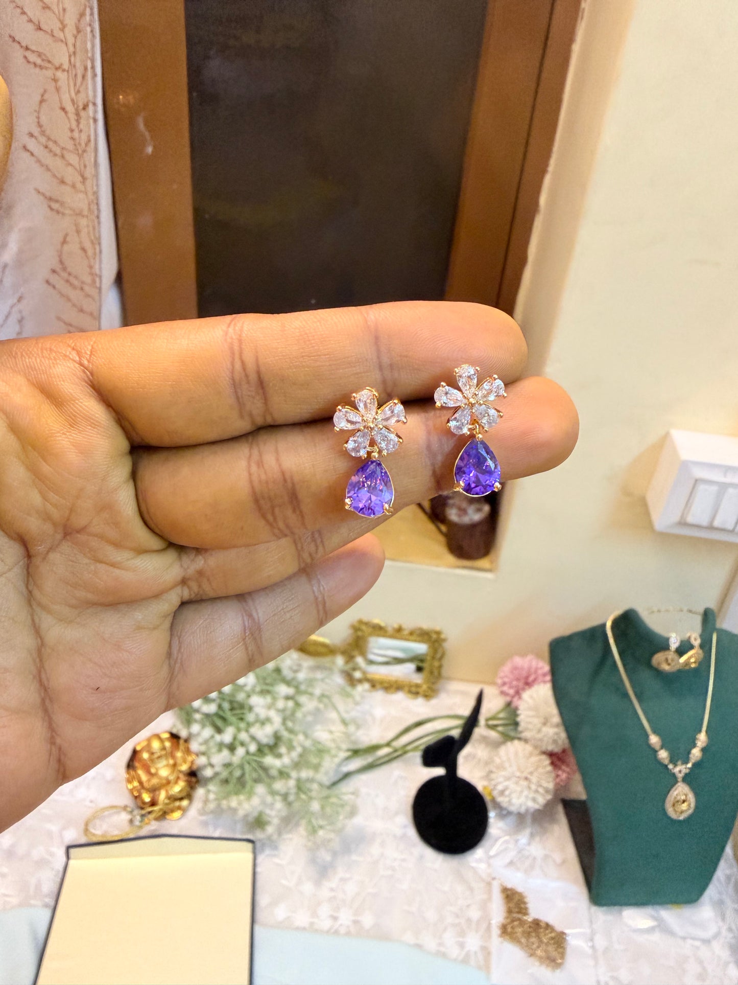 Amethyst Drop earrings