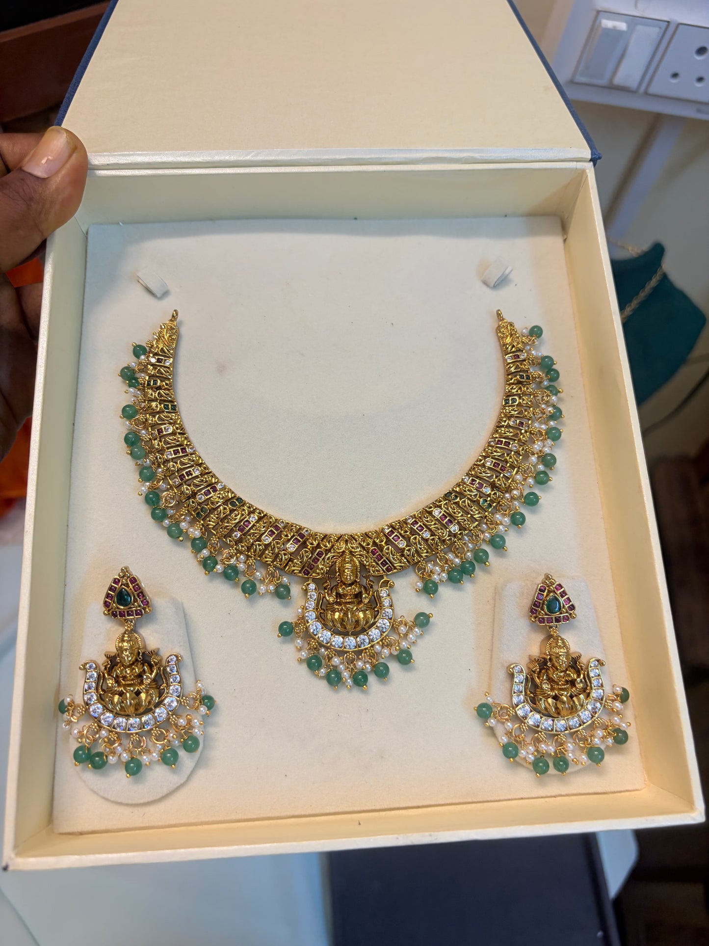Lakshmi Temple Nakshi necklace set