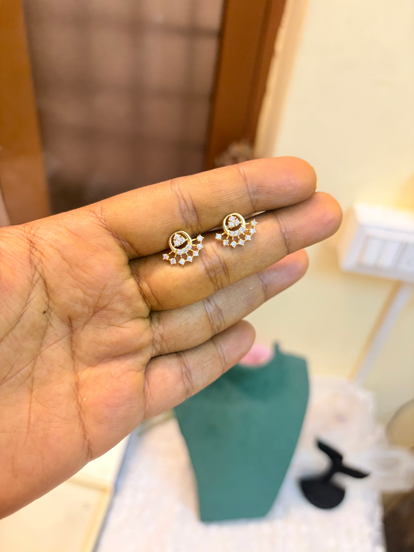 Cz diamond replica stud