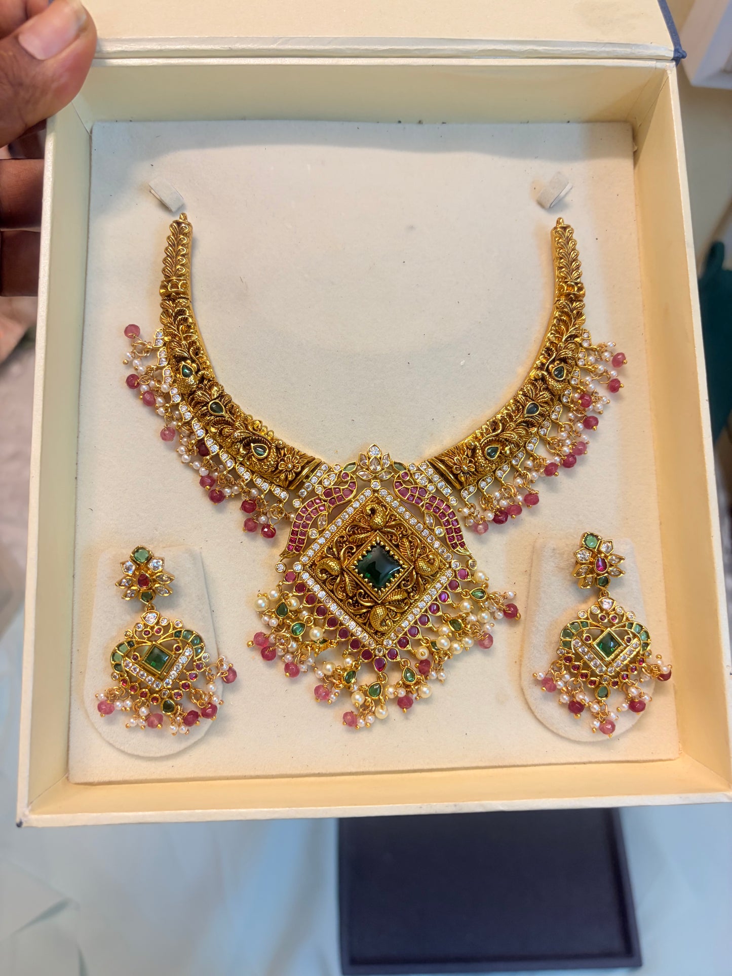 Heritage Gold antique jadau Kanti set