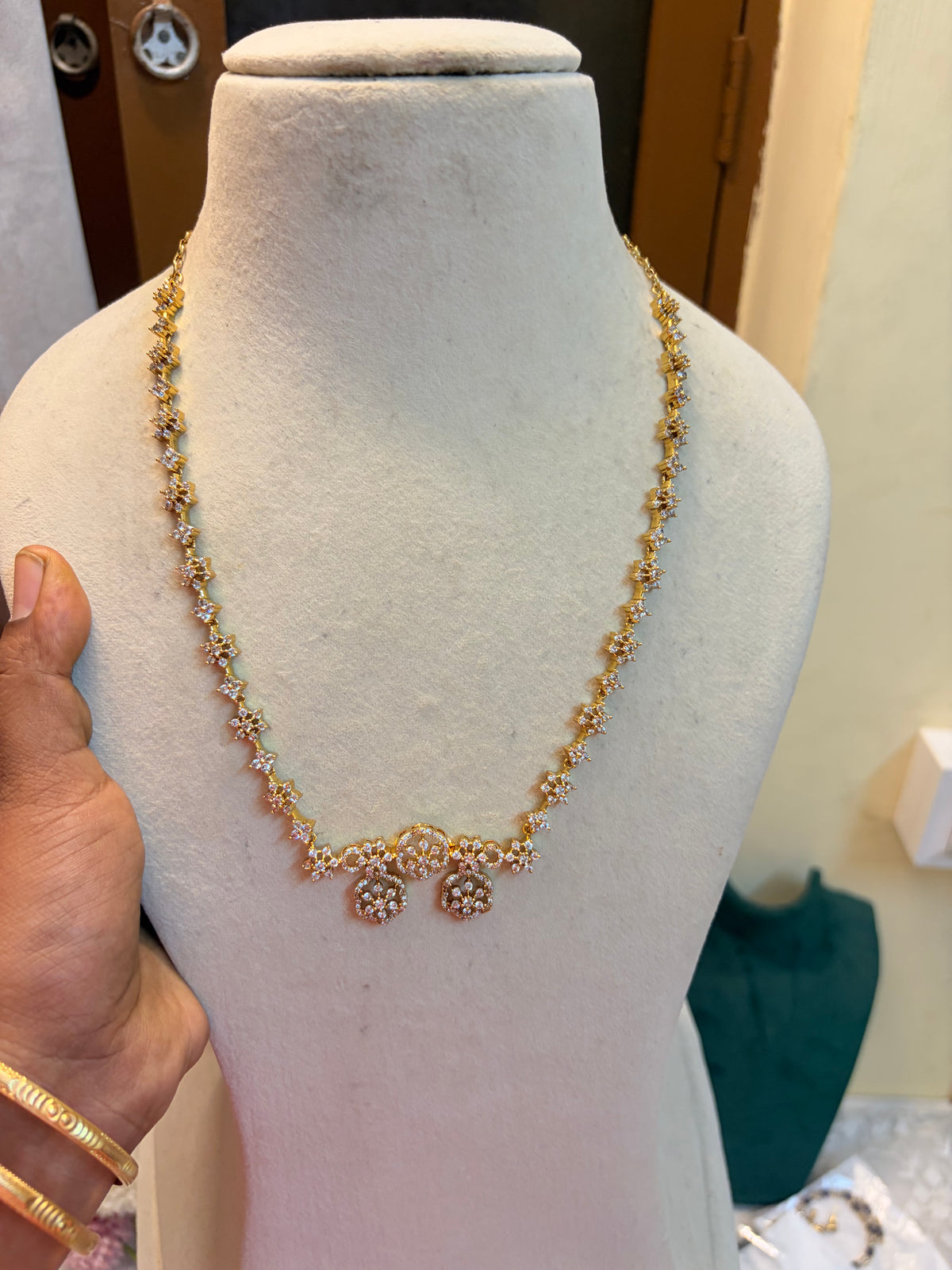 Diamond replica jadau mangalsutra design premium quality 18 to 20 inches