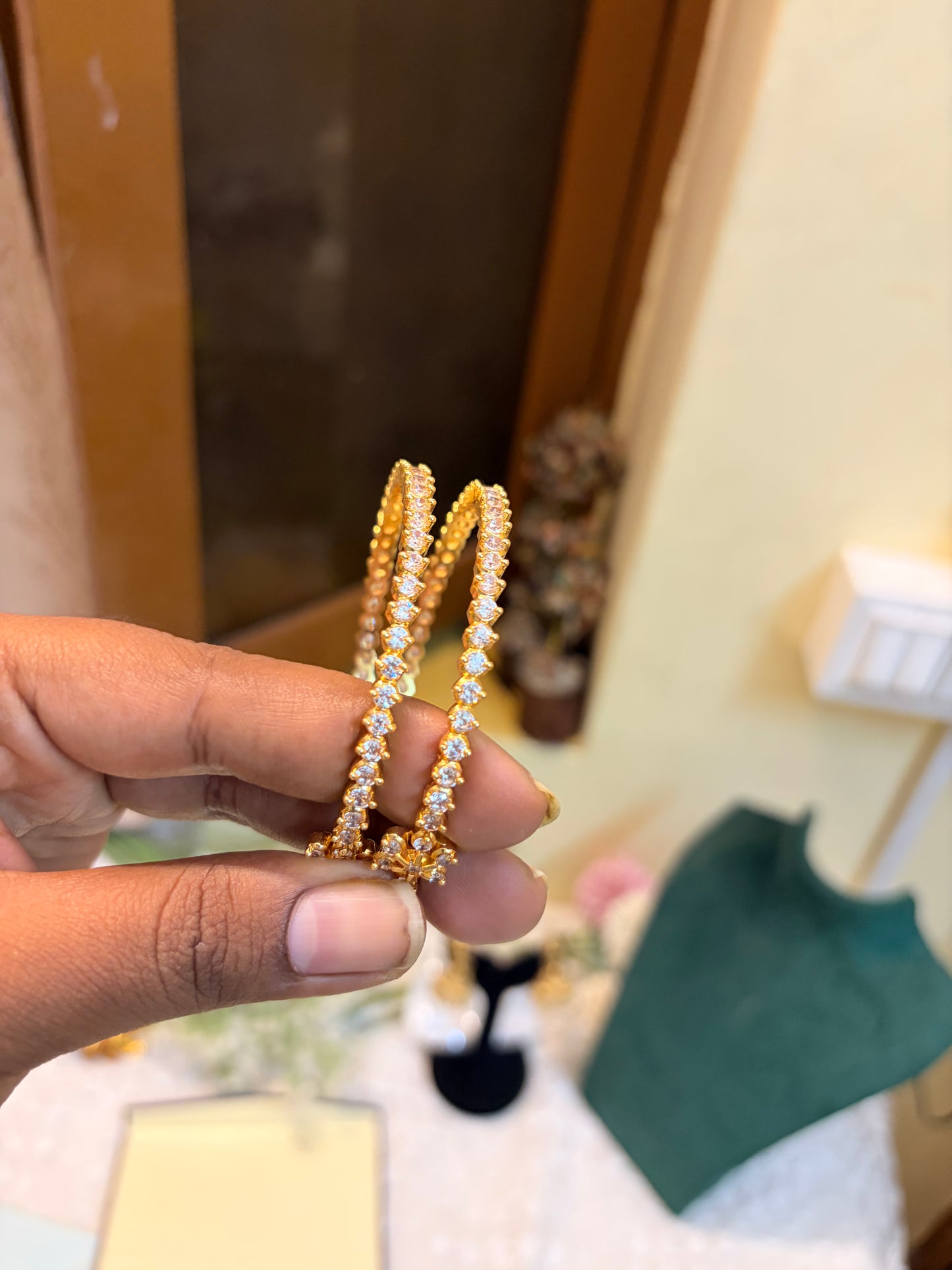 Diamond replica AD stones bangles