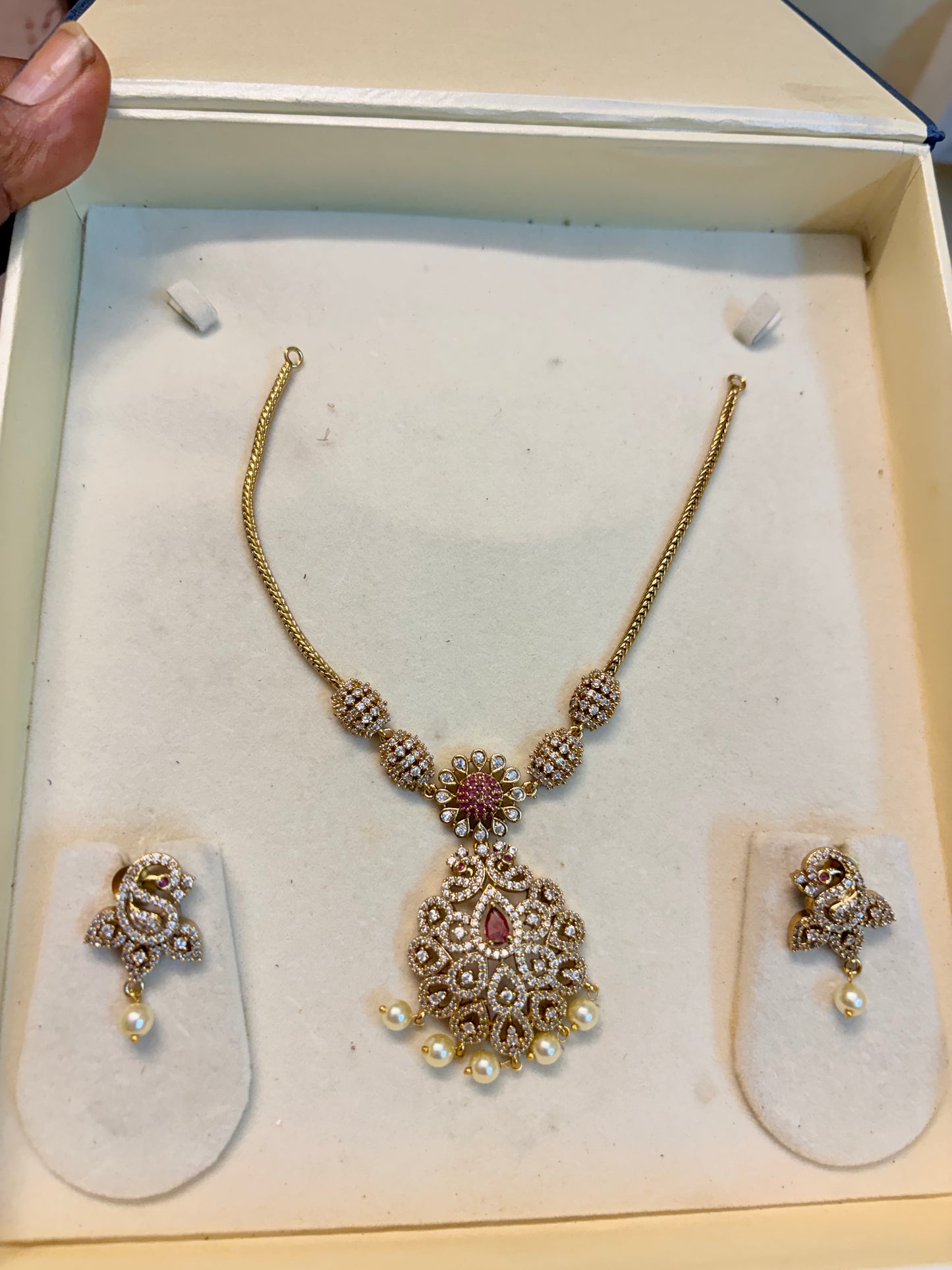 Cz Impon necklace set premium quality