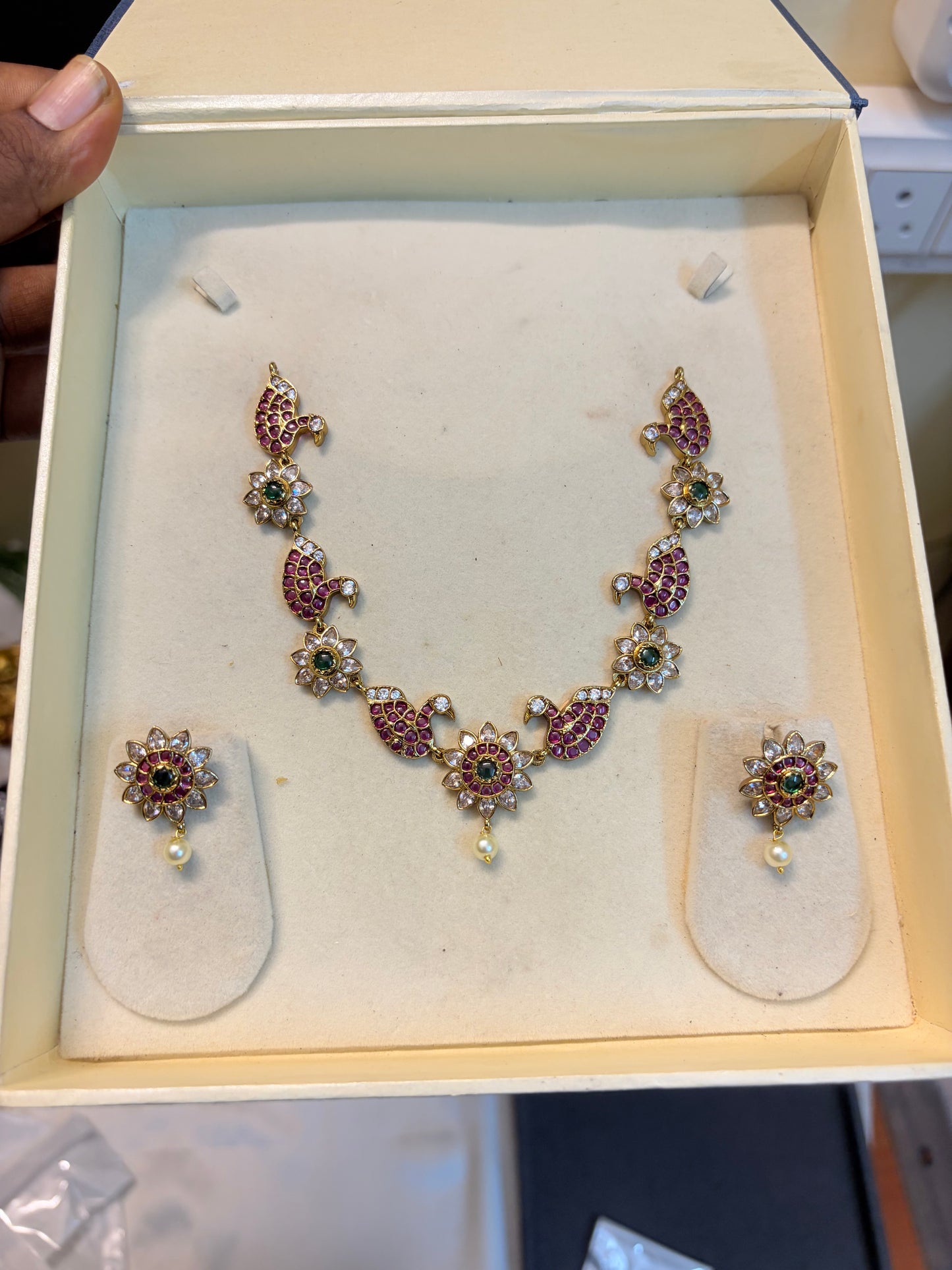 Peacock jadau kemp set