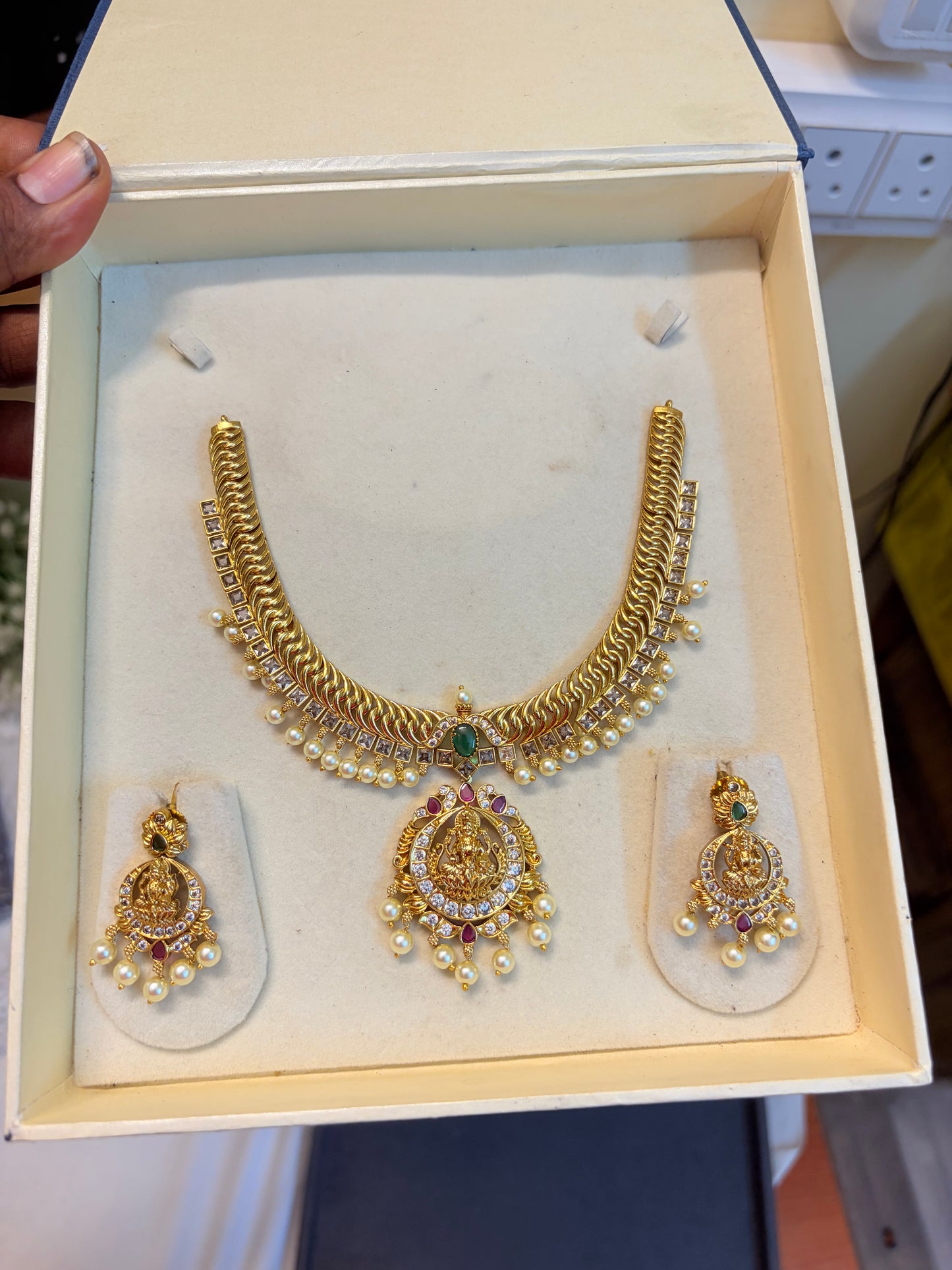 Lakshmi jalebi necklace set premium quality