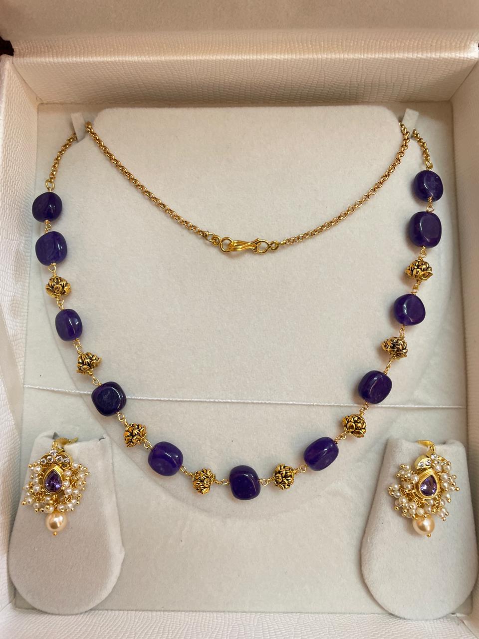 Handmade beads chain with earrings premium quality