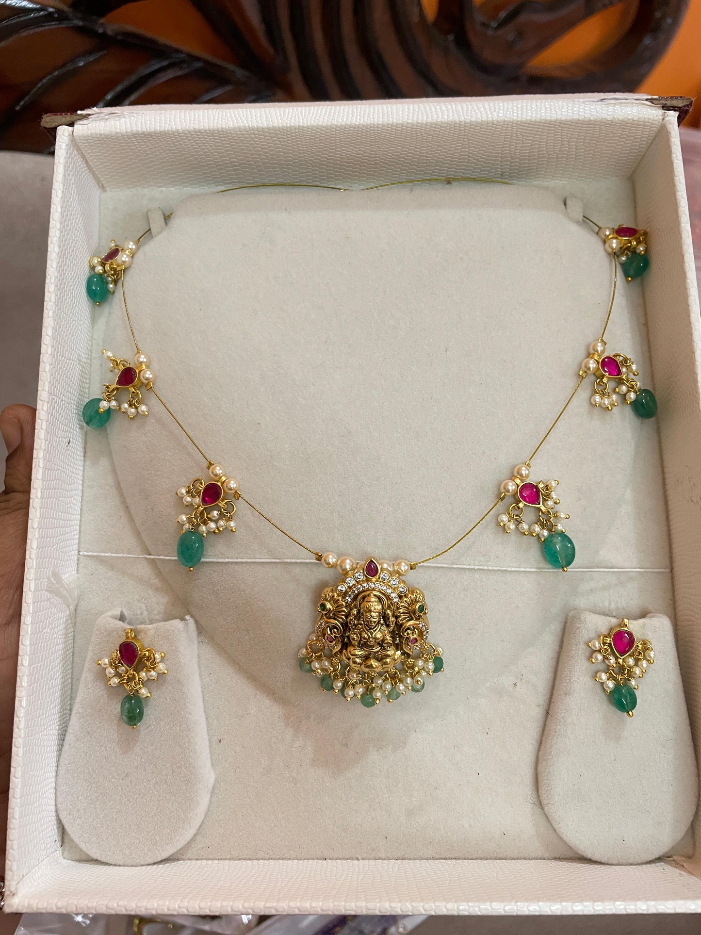Divine lakshmi pendant invisible chain