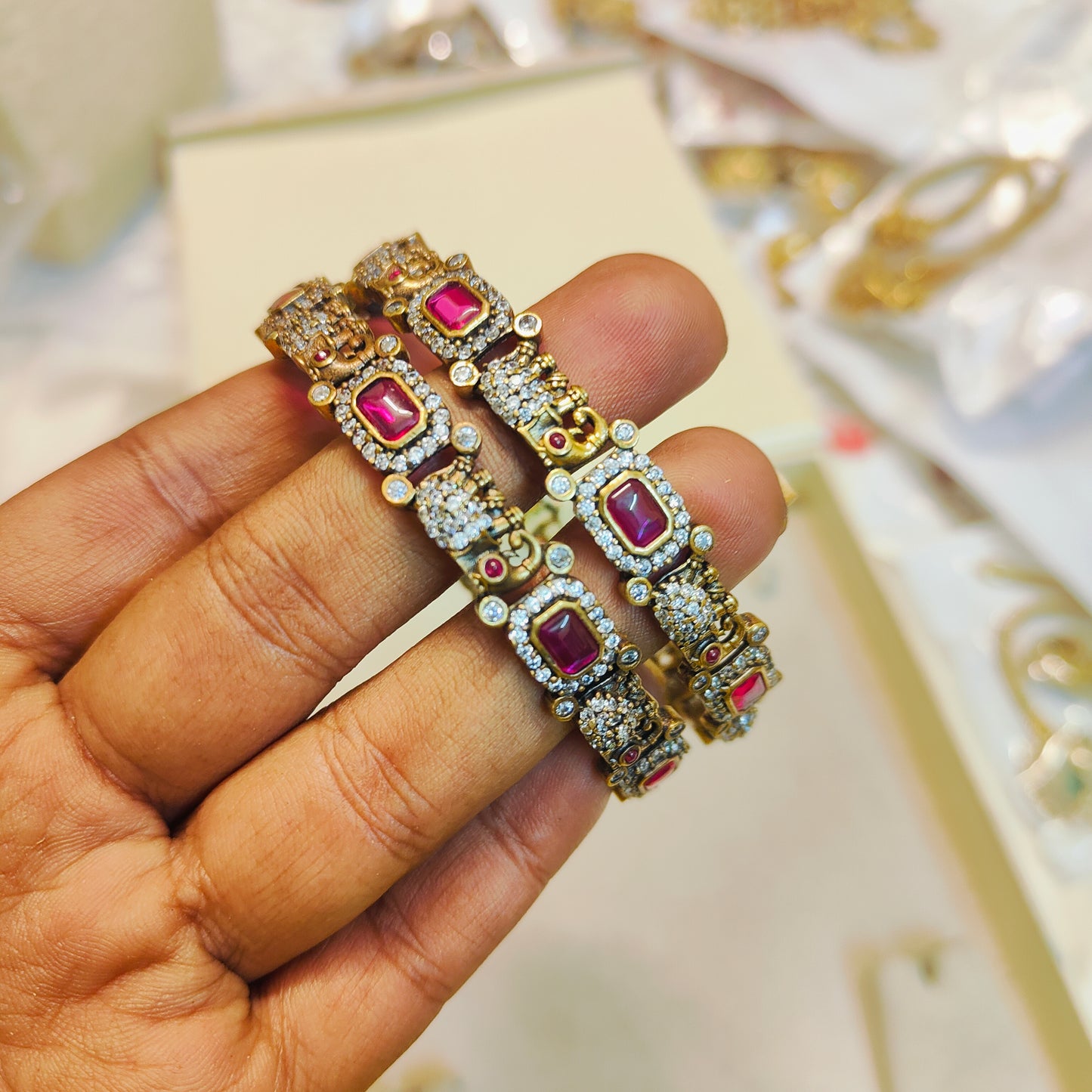 Victoria jadau finish bangles premium quality