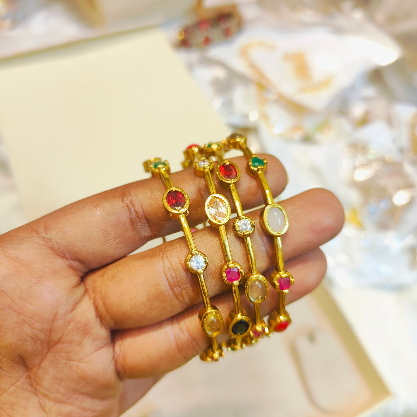 Premium navaratna bangles set of 4