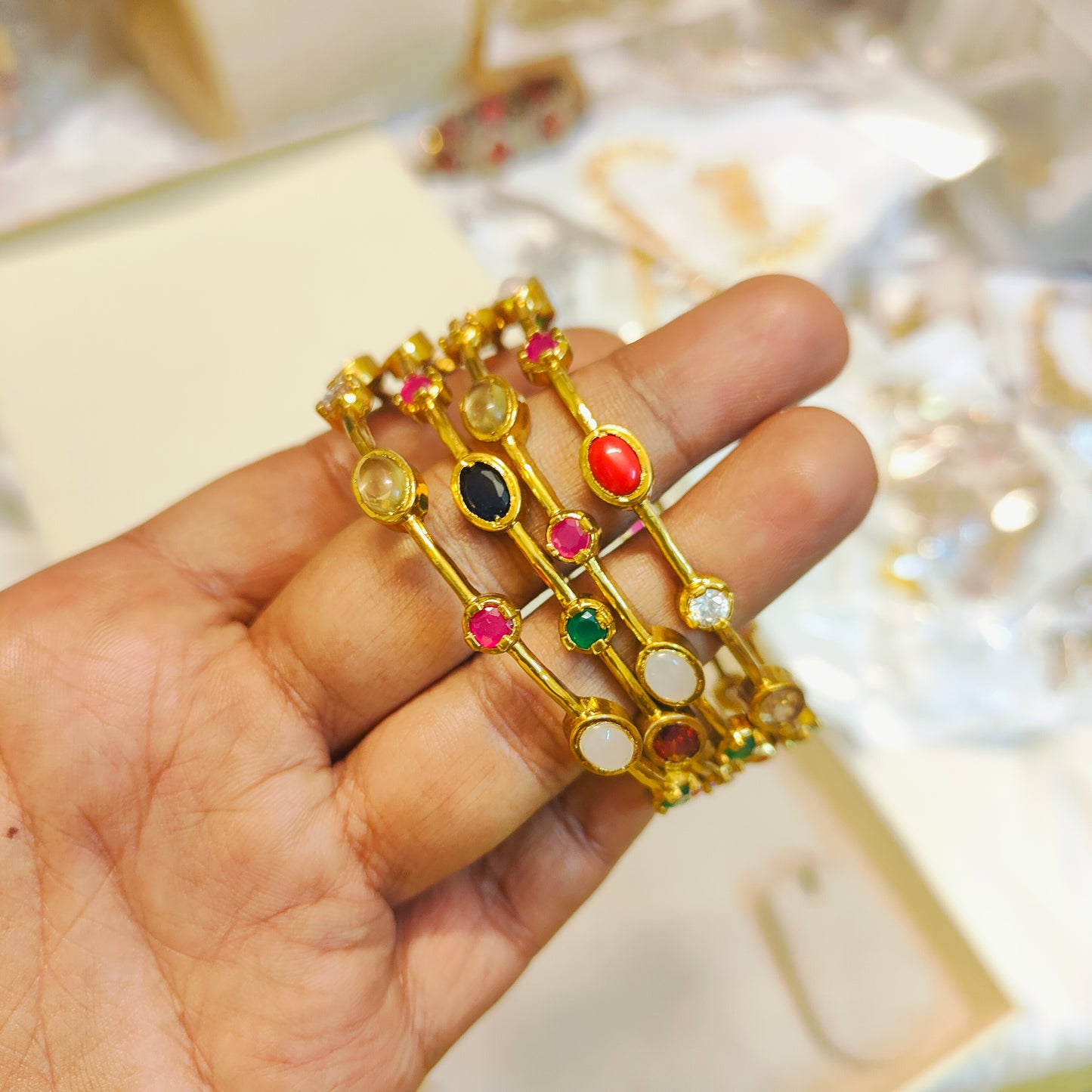 Premium navaratna bangles set of 4