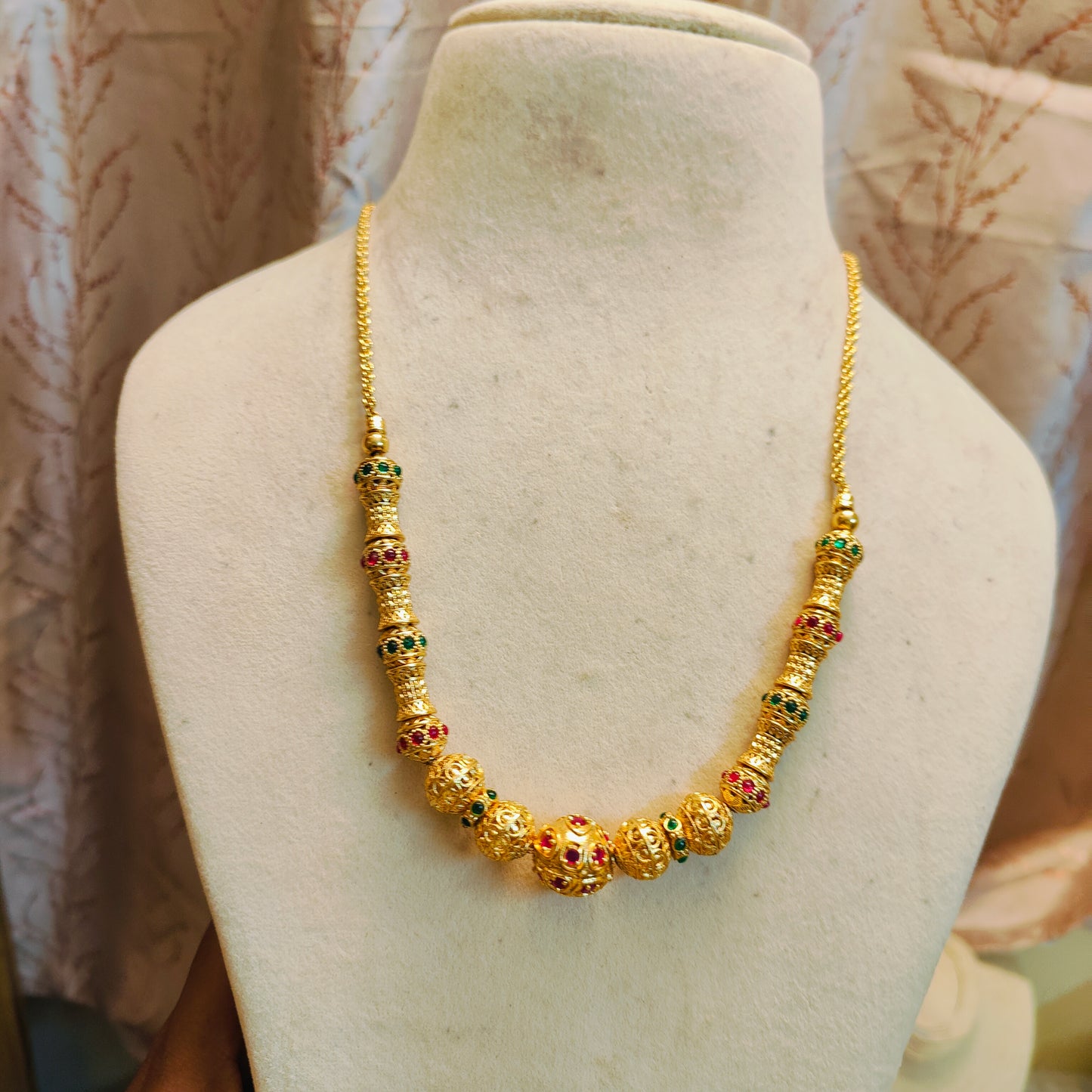 Gold nakshi balls chain premium quality