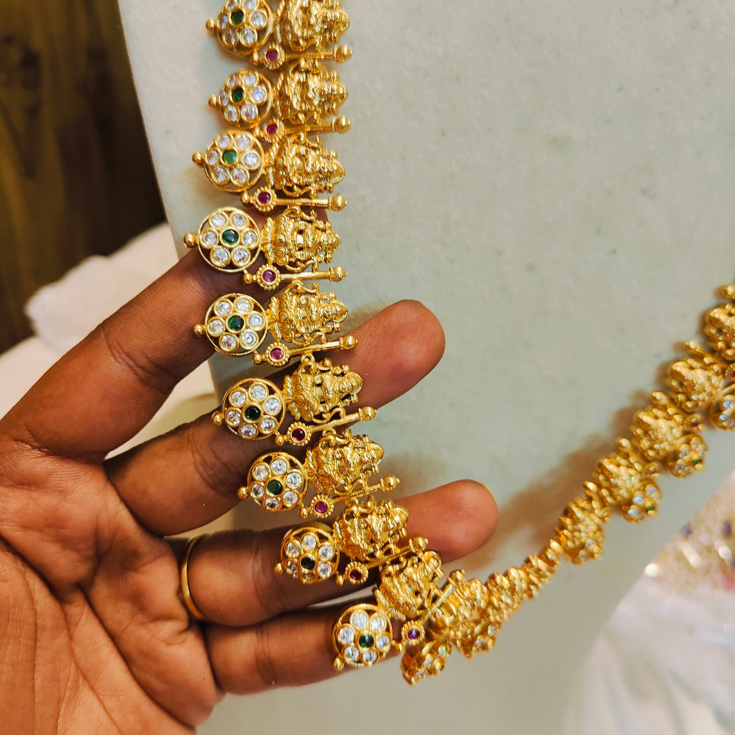 Gold antique finish bottumala haram premium quality