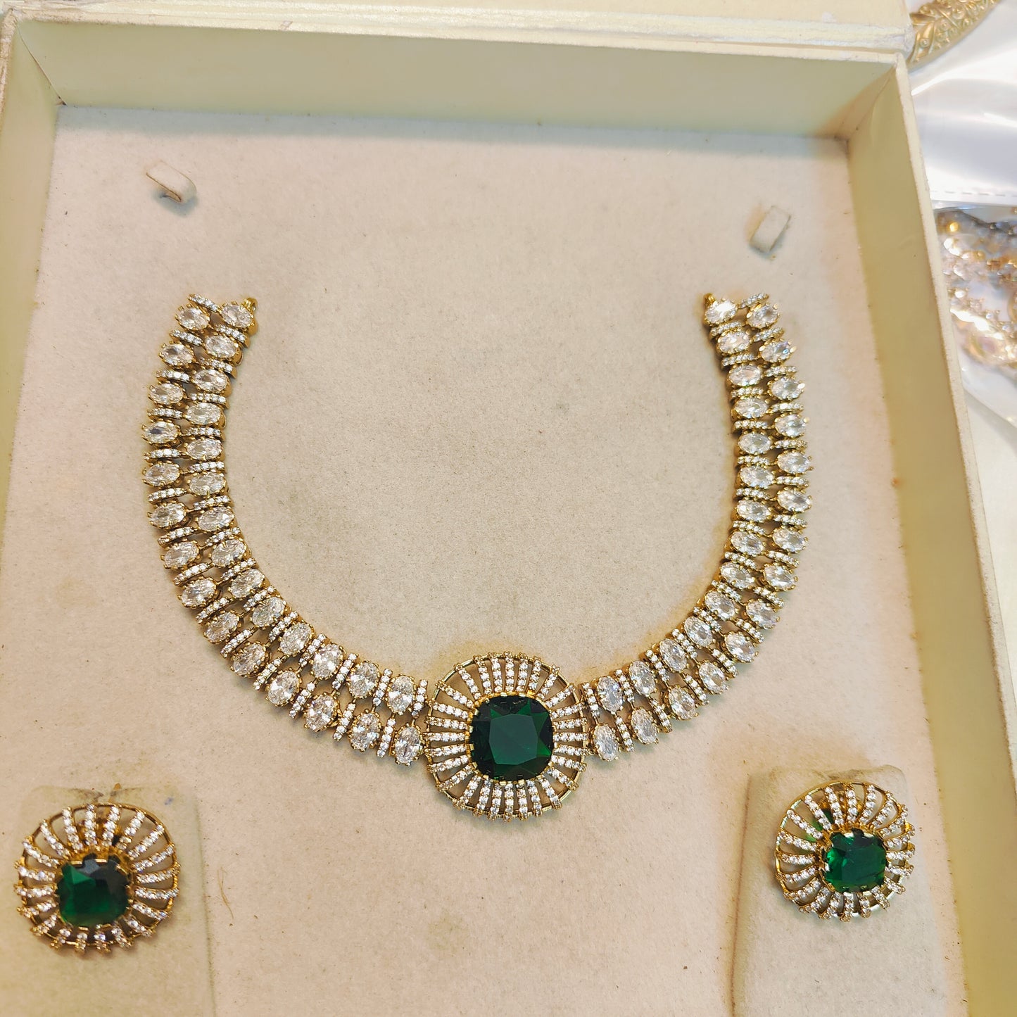 Moissanite 2 layer necklace set premium quality