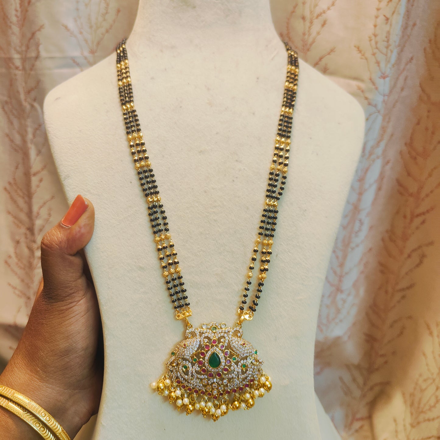 Premium black beads chain 26 inches