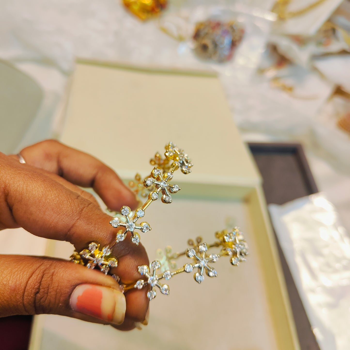 Flower Gj polish bangles premium quality