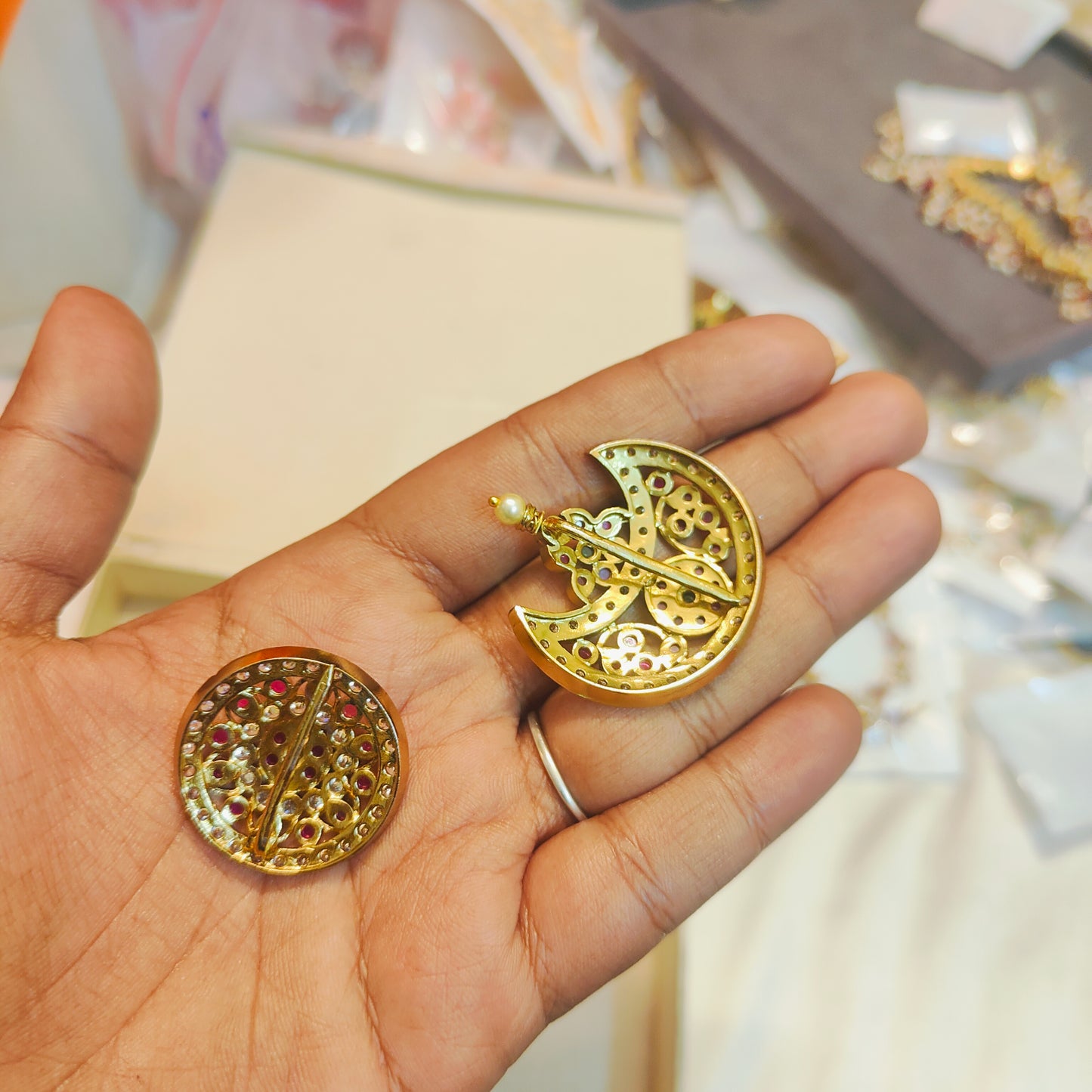 Sun and moon hair accessories