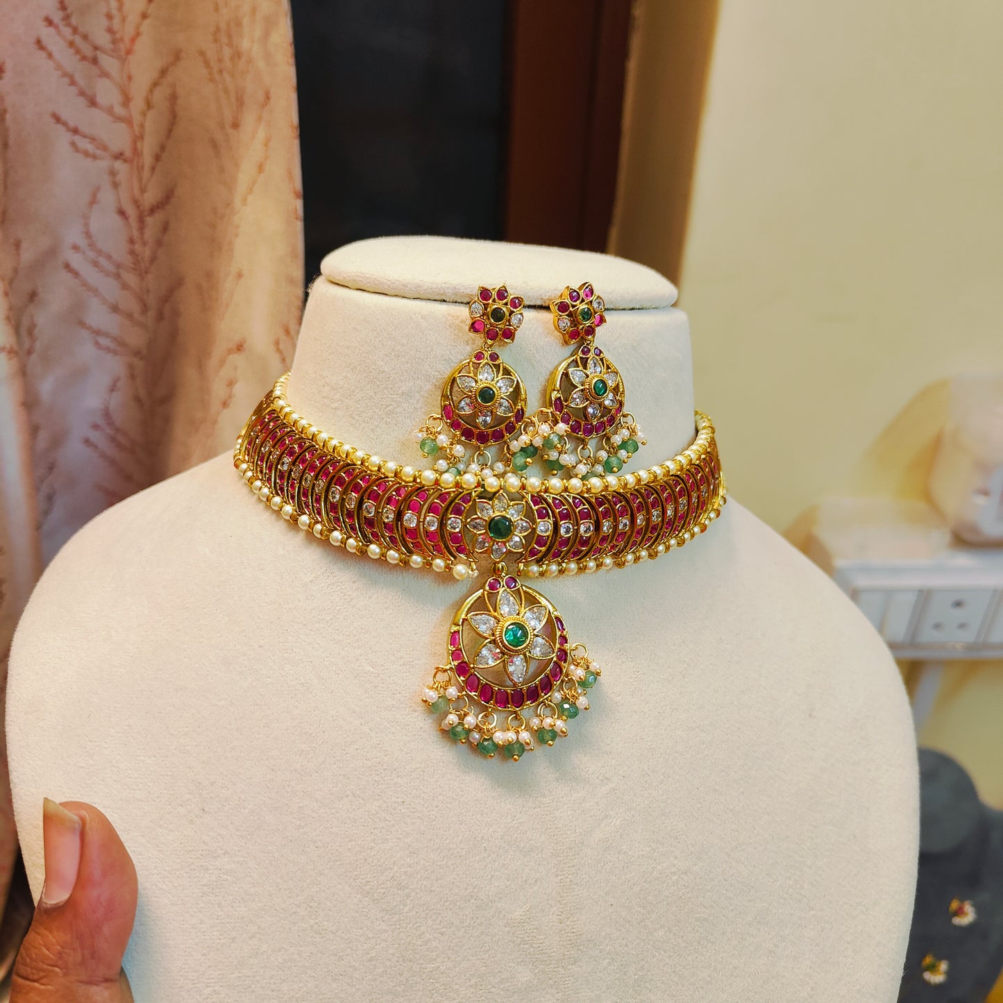 Royal ruby jadau choker set