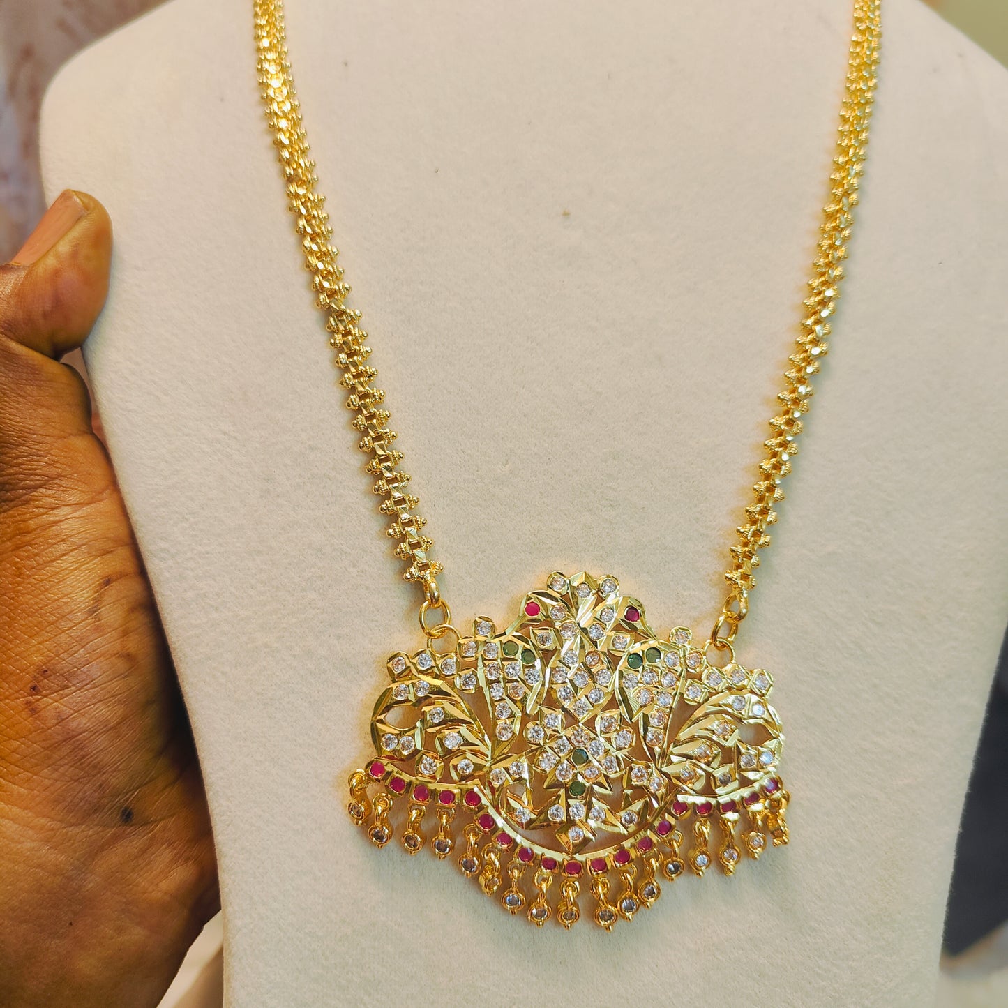 Traditional Peacock Dollar Impon chain 20 to 22 inches