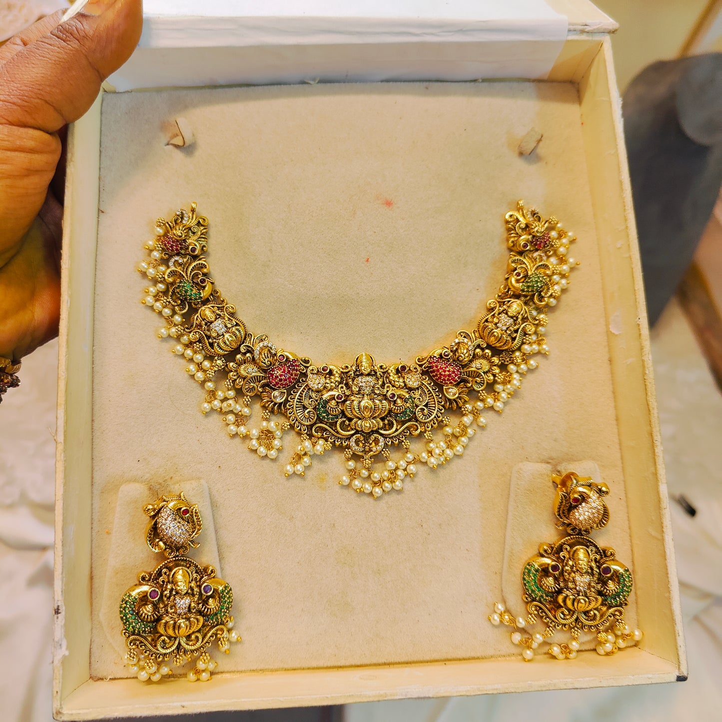 Heritage Nakshi Lakshmi Necklace set