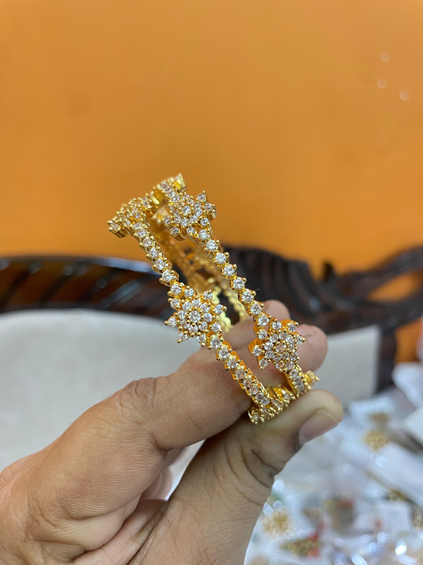 Cz stone gold replica design