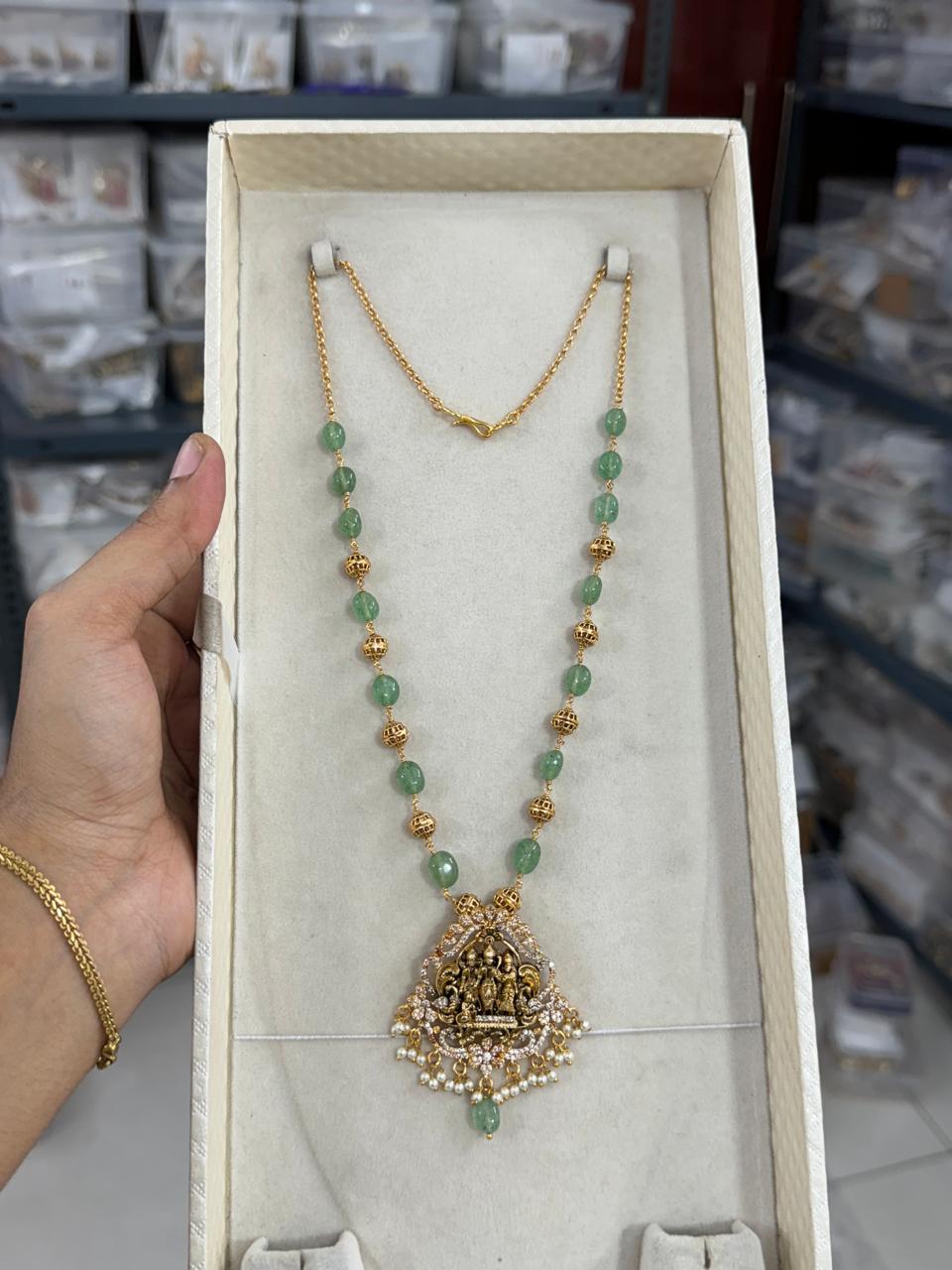 Cz stone locket real strawberry beads