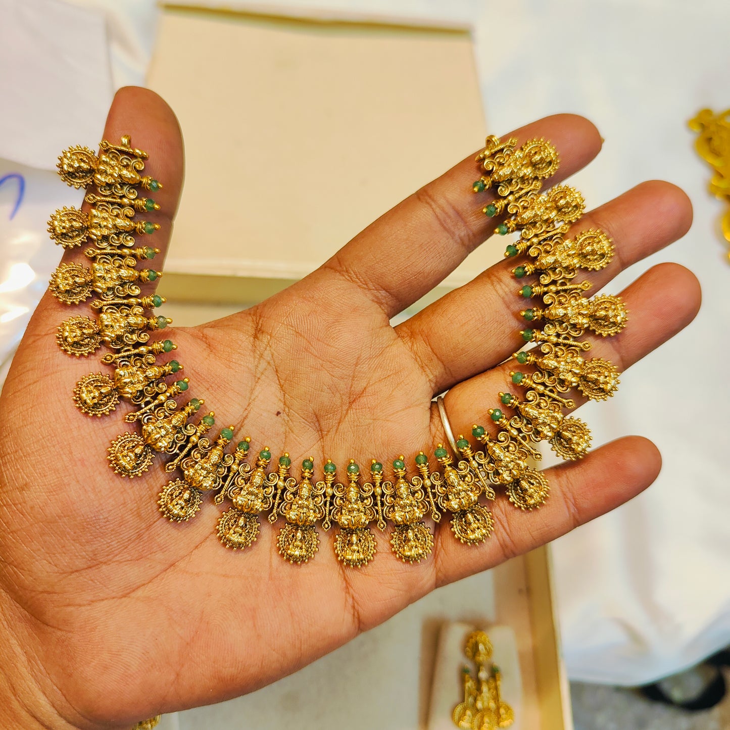 Antique lakshmi necklace set