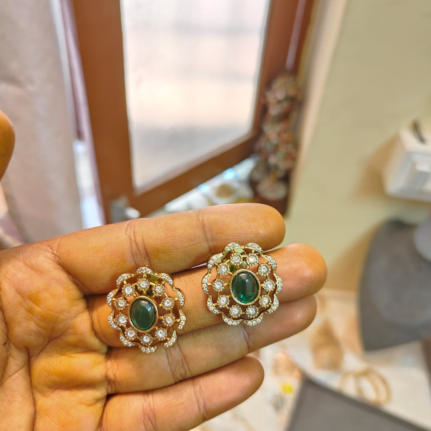 Ruby Moissanite jadau chokerset