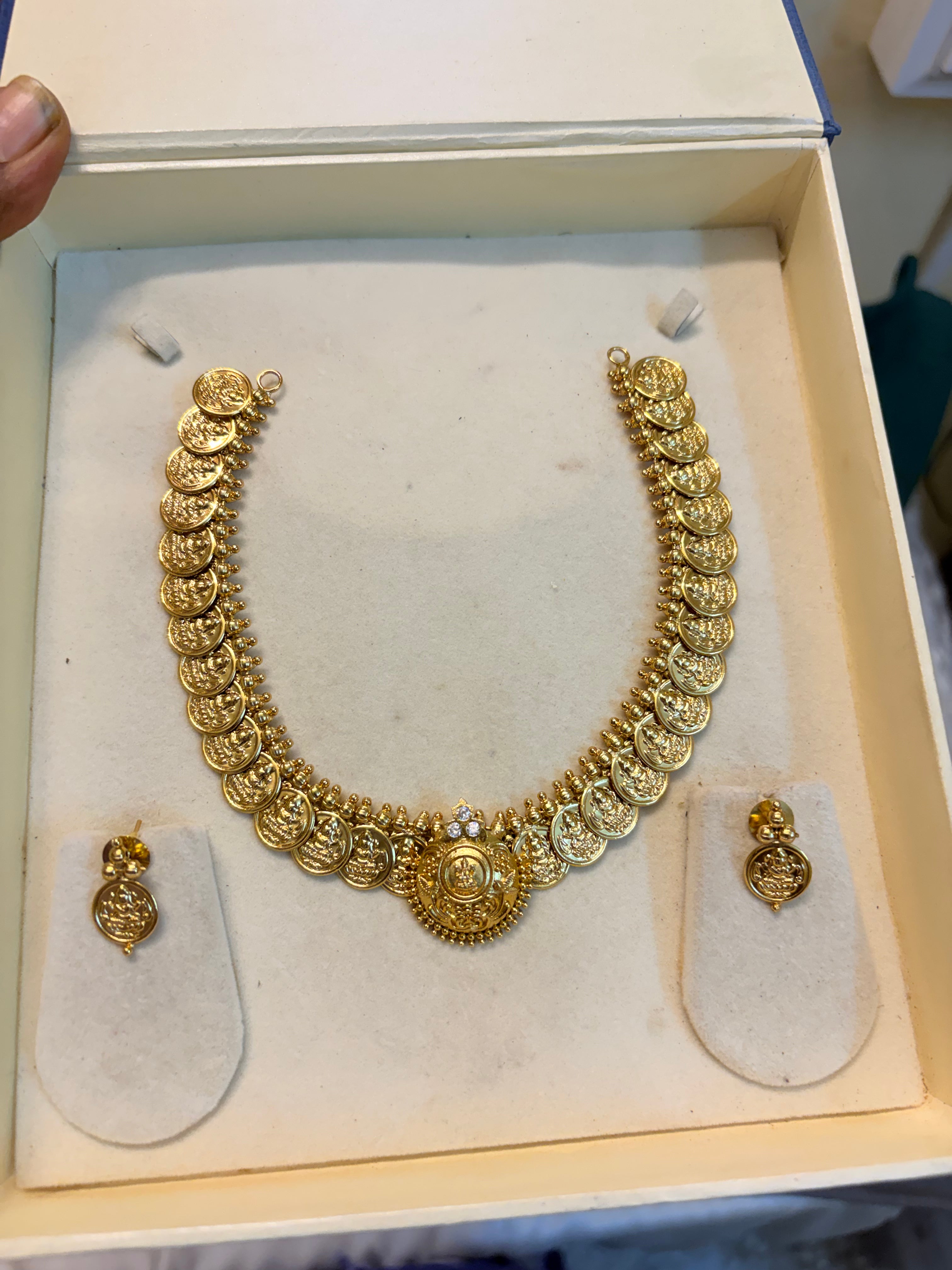 Classic Lakshmi coin necklace set