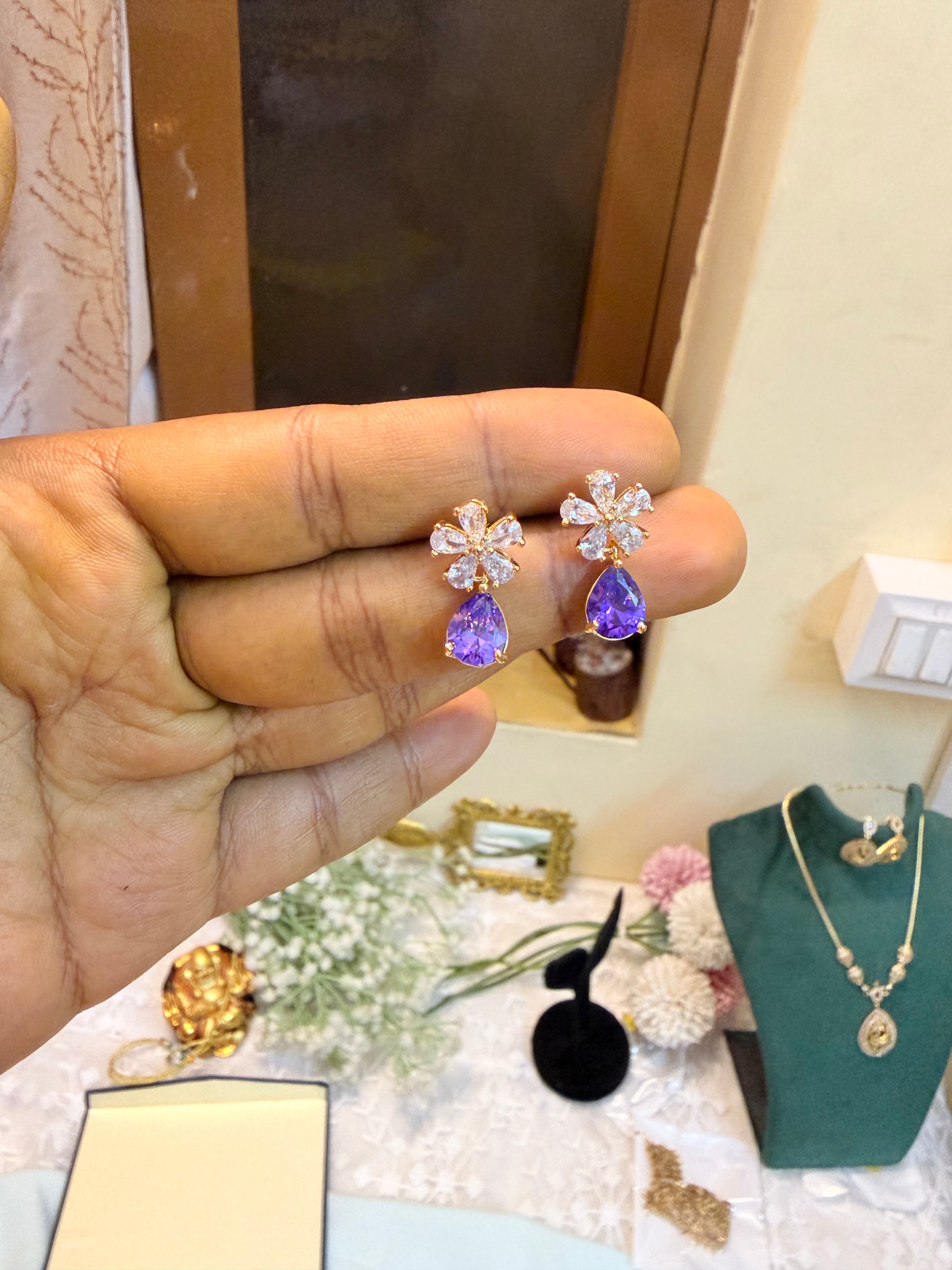 Amethyst Drop earrings