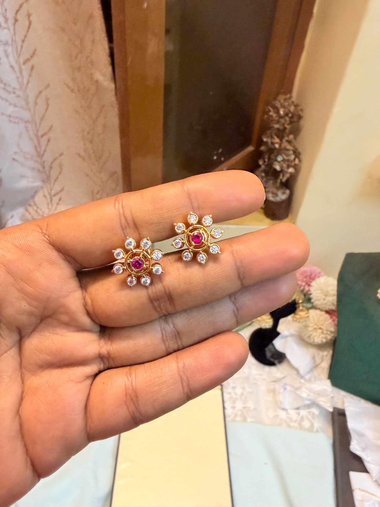 Panchaloham daily wear cz screw back stud