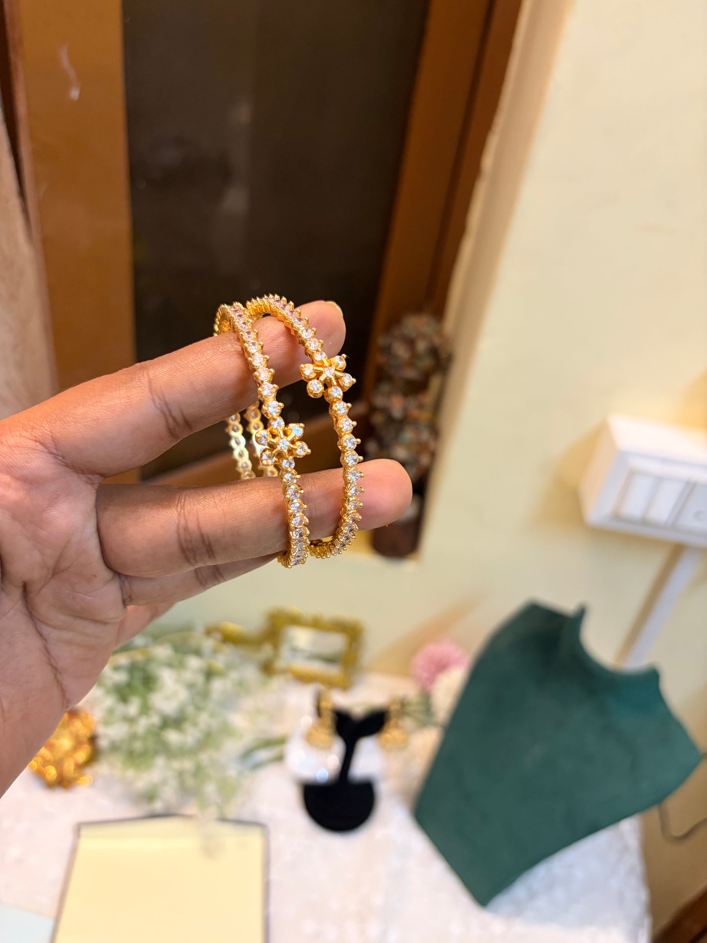Diamond replica AD stones bangles