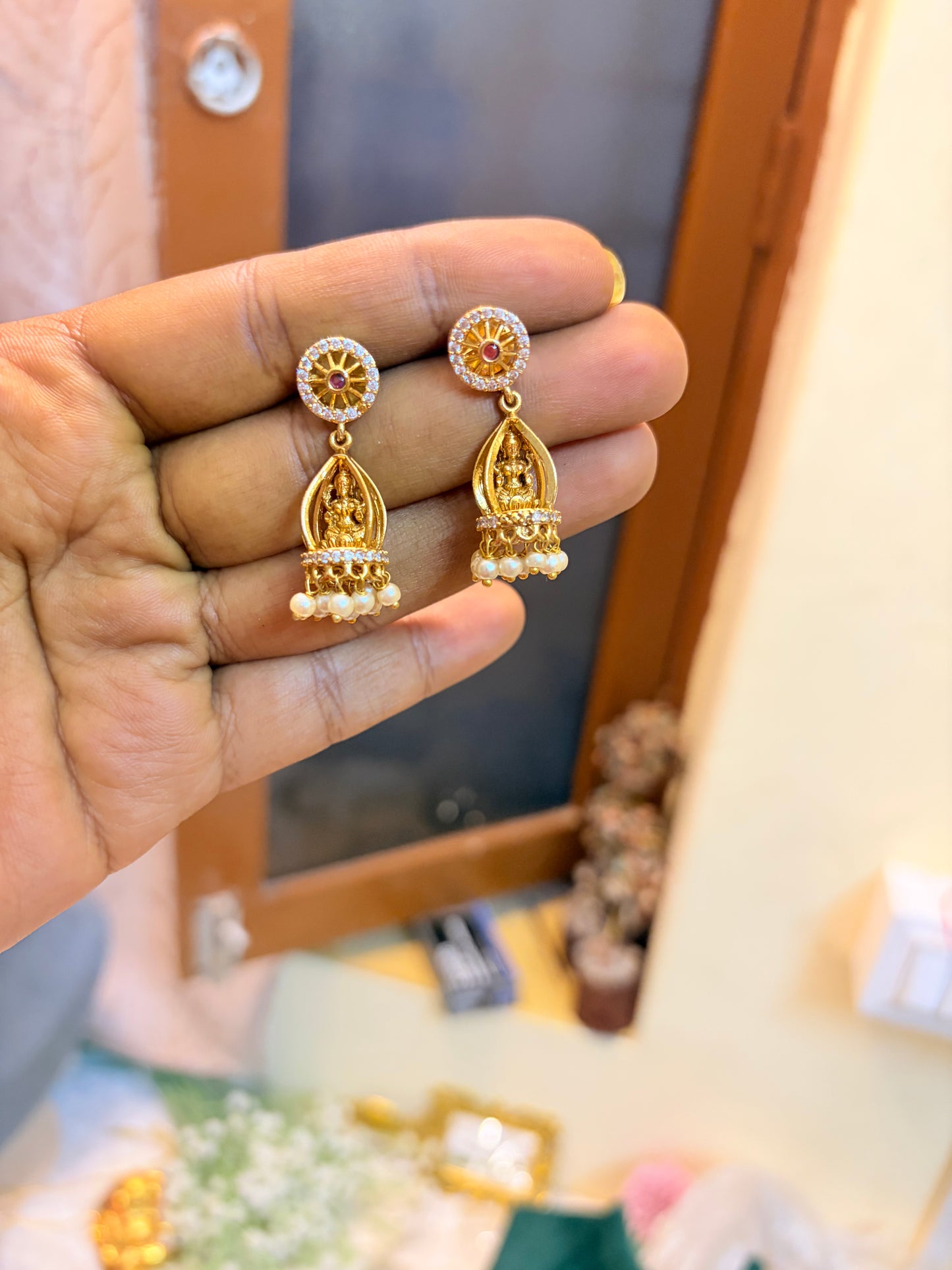 Cz Lakshmi stud