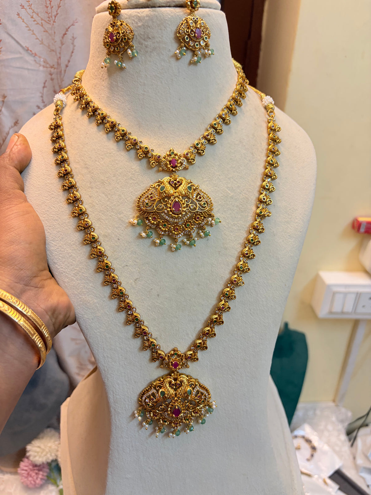 Gold antique finish combo set premium quality