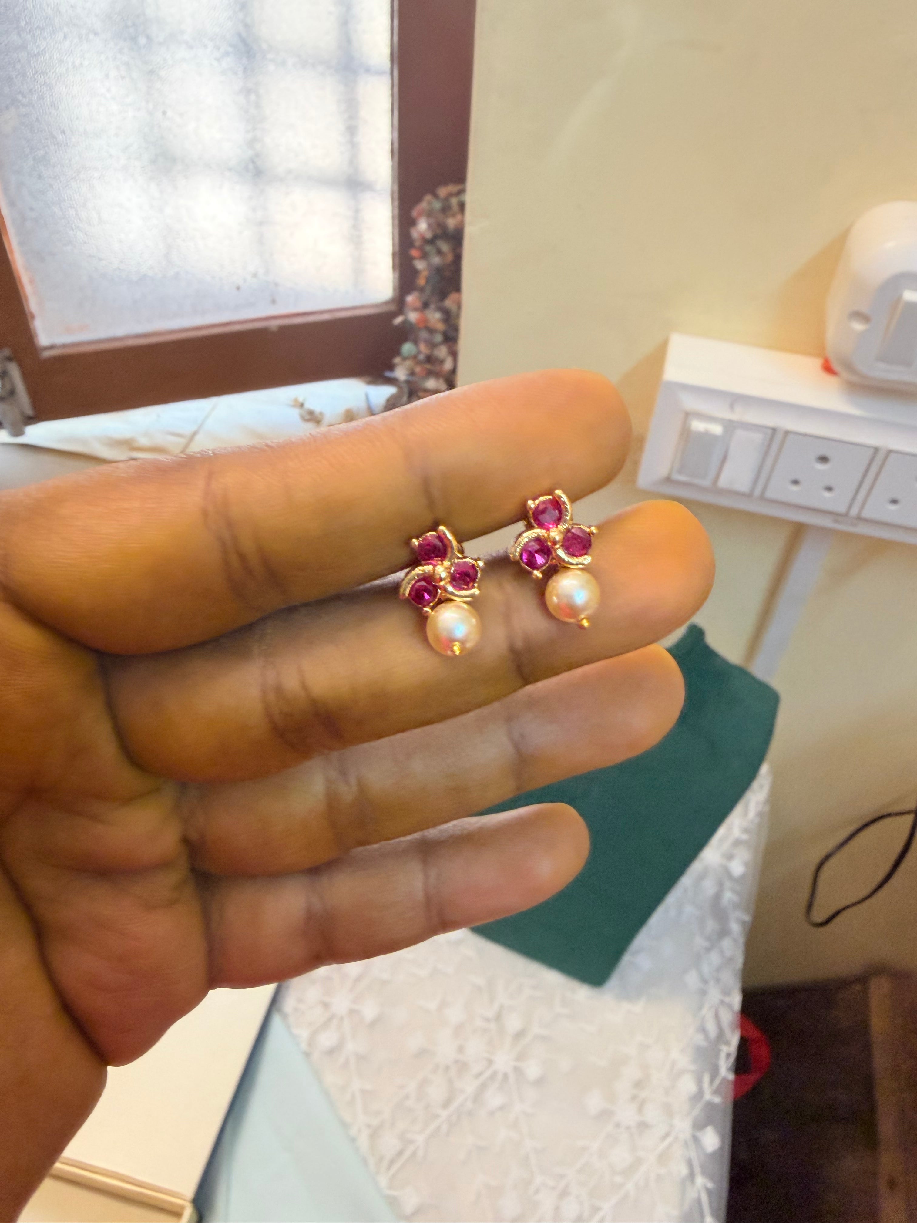 Panchaloham screw back daily wear earrings