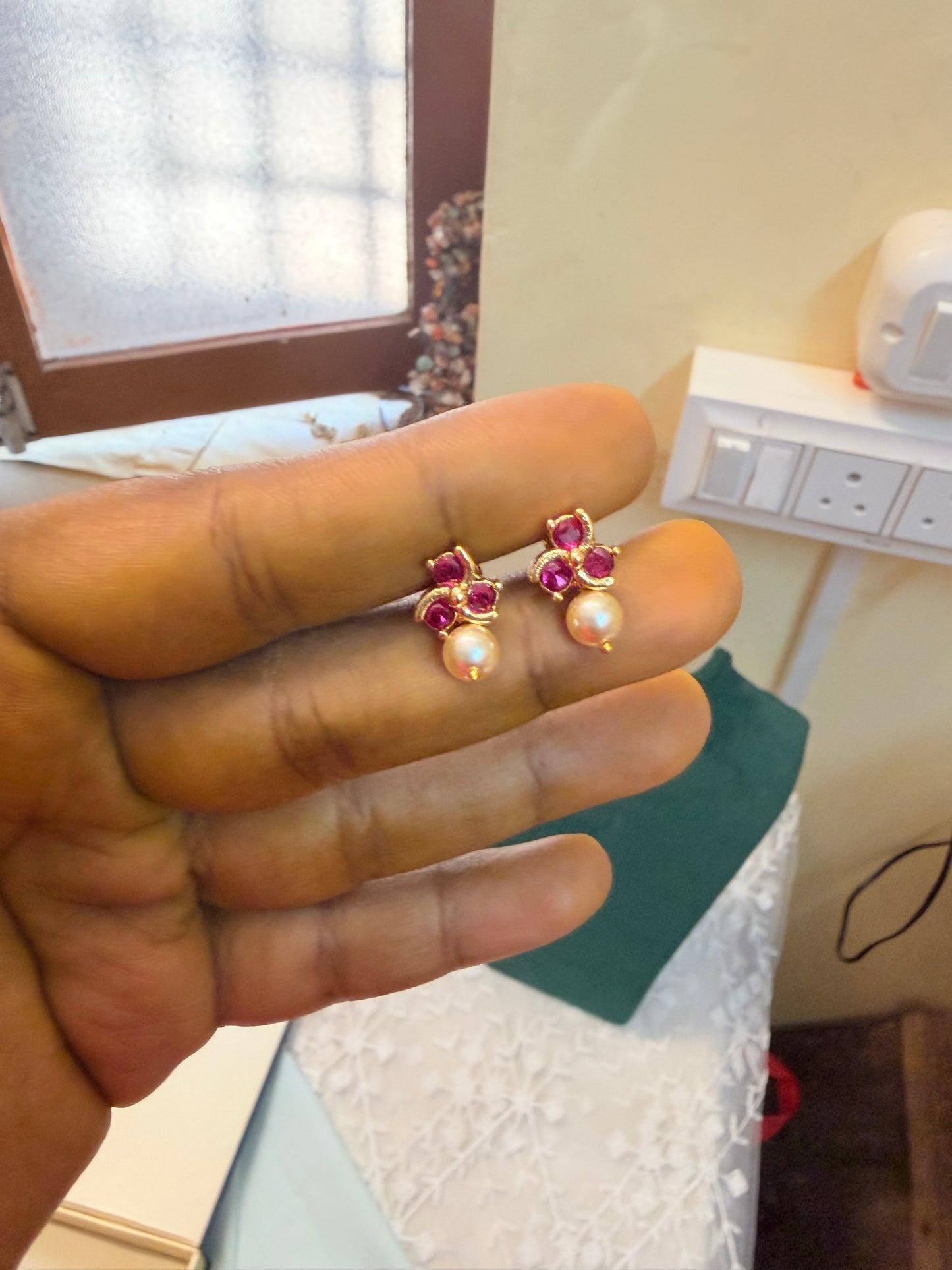 Panchaloham screw back daily wear earrings