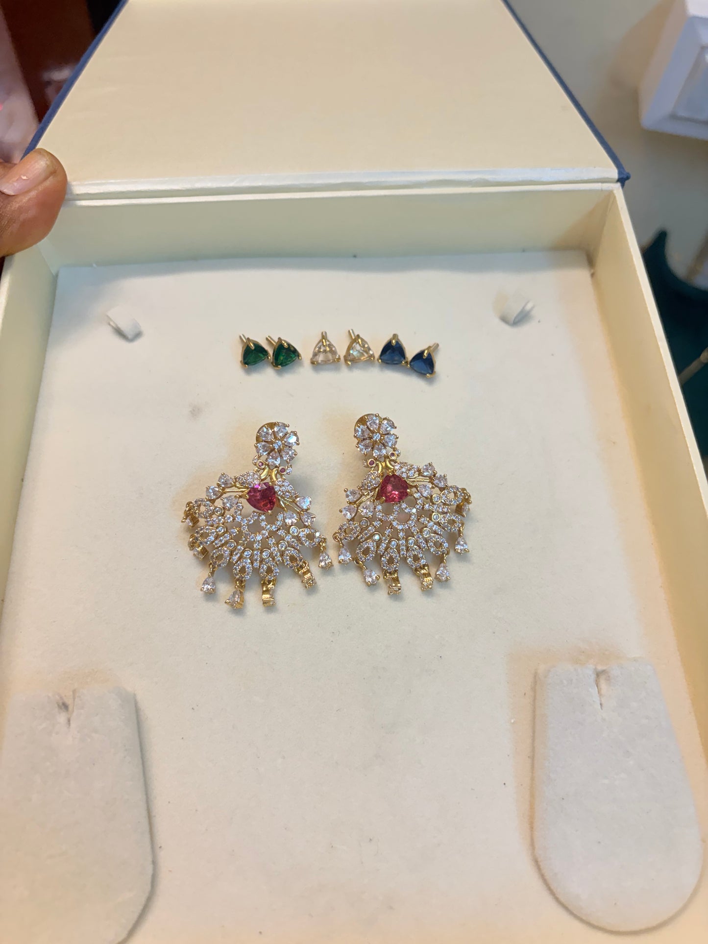 Cz changeable earrings