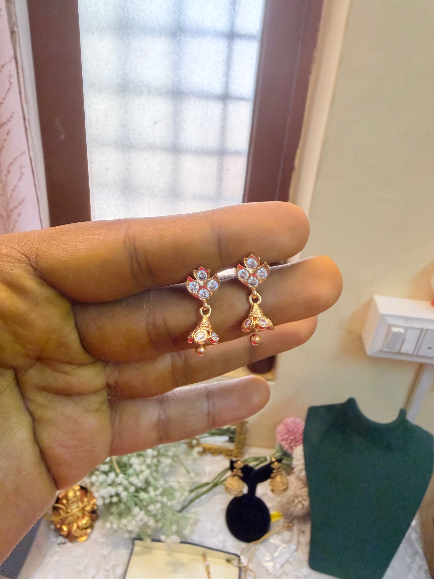 Panchaloham screw back daily wear earrings