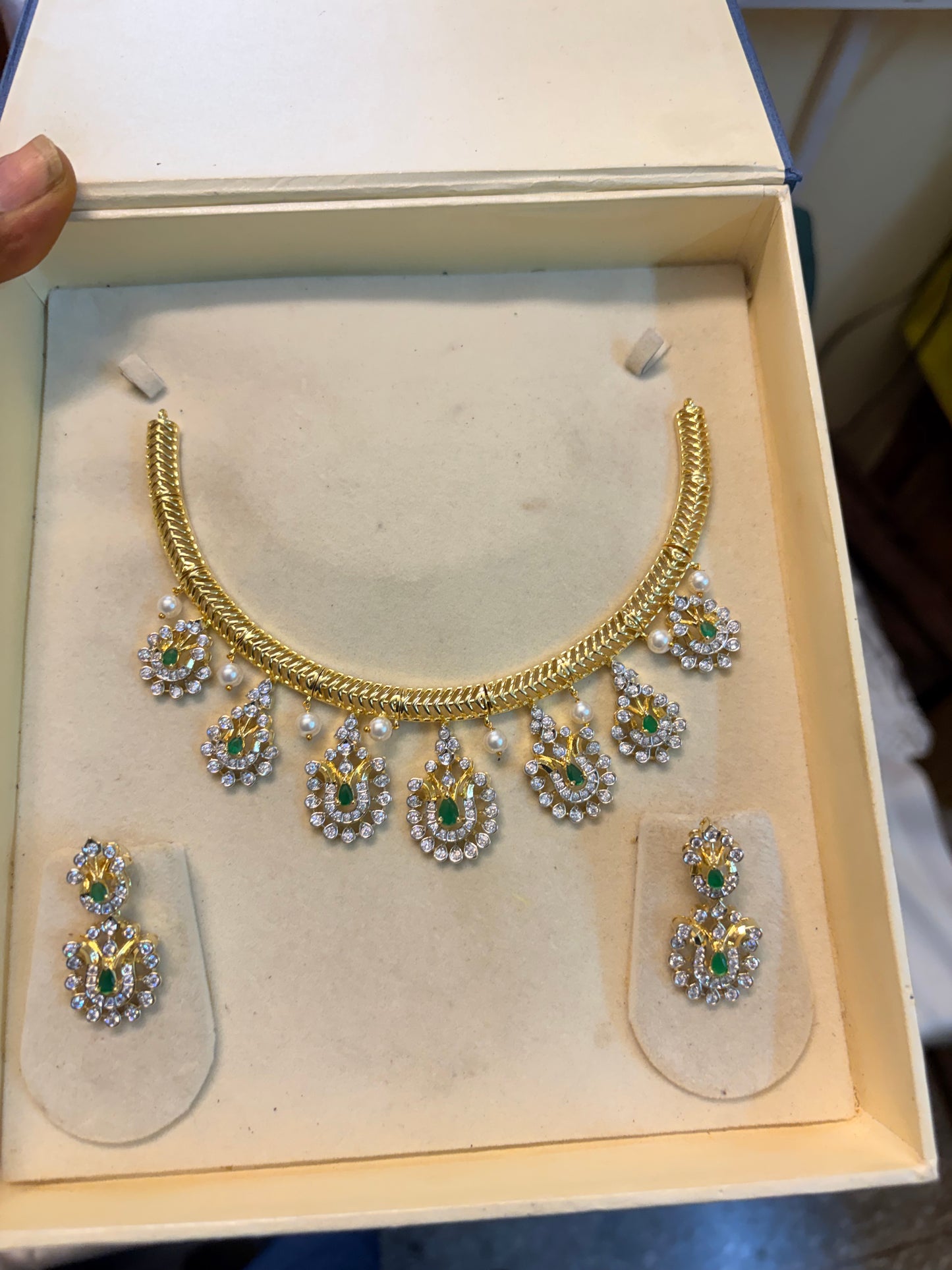 Gj polish jadau emerald hasli set