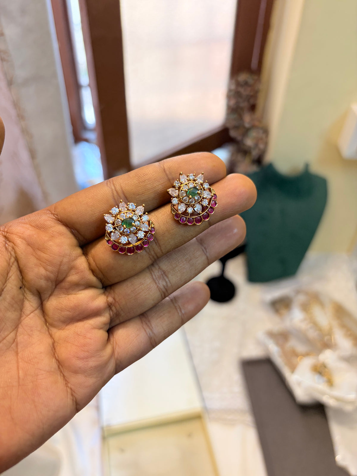 Cz kemp stones stud