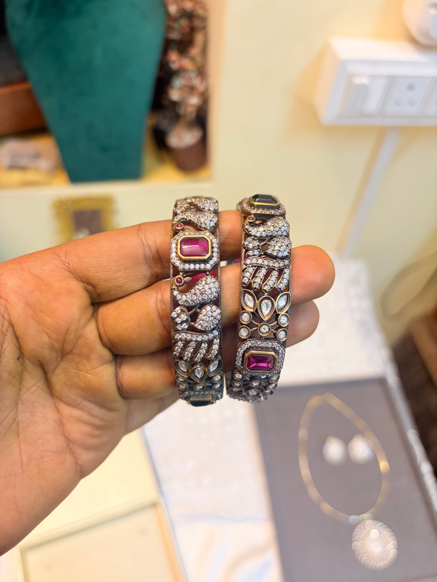 Victoria peacock kada bangles