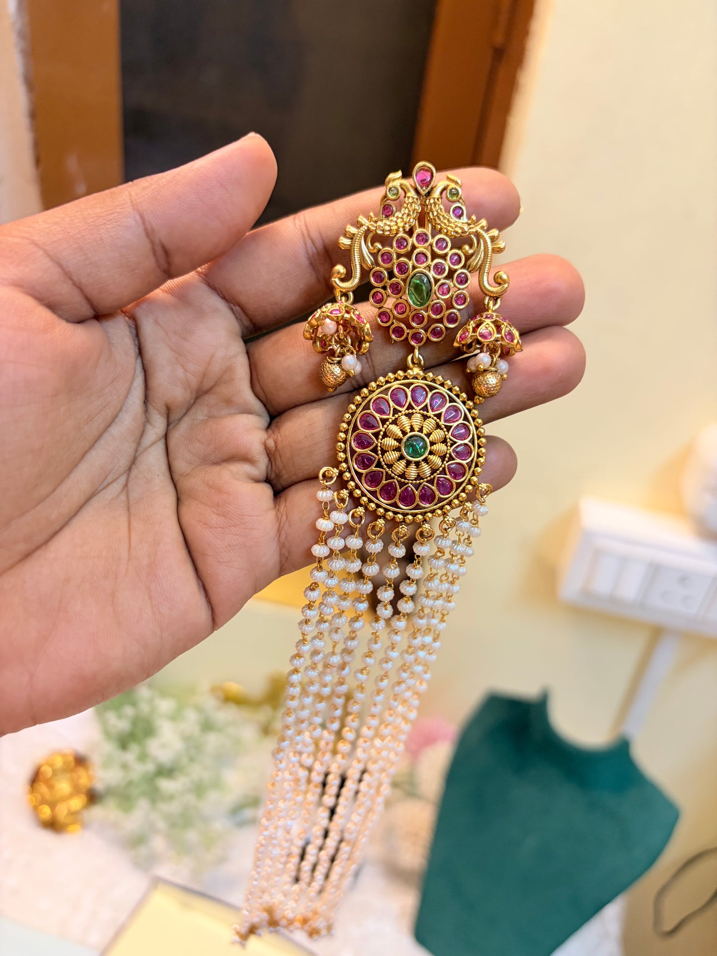 Gold antique finish hair accessories