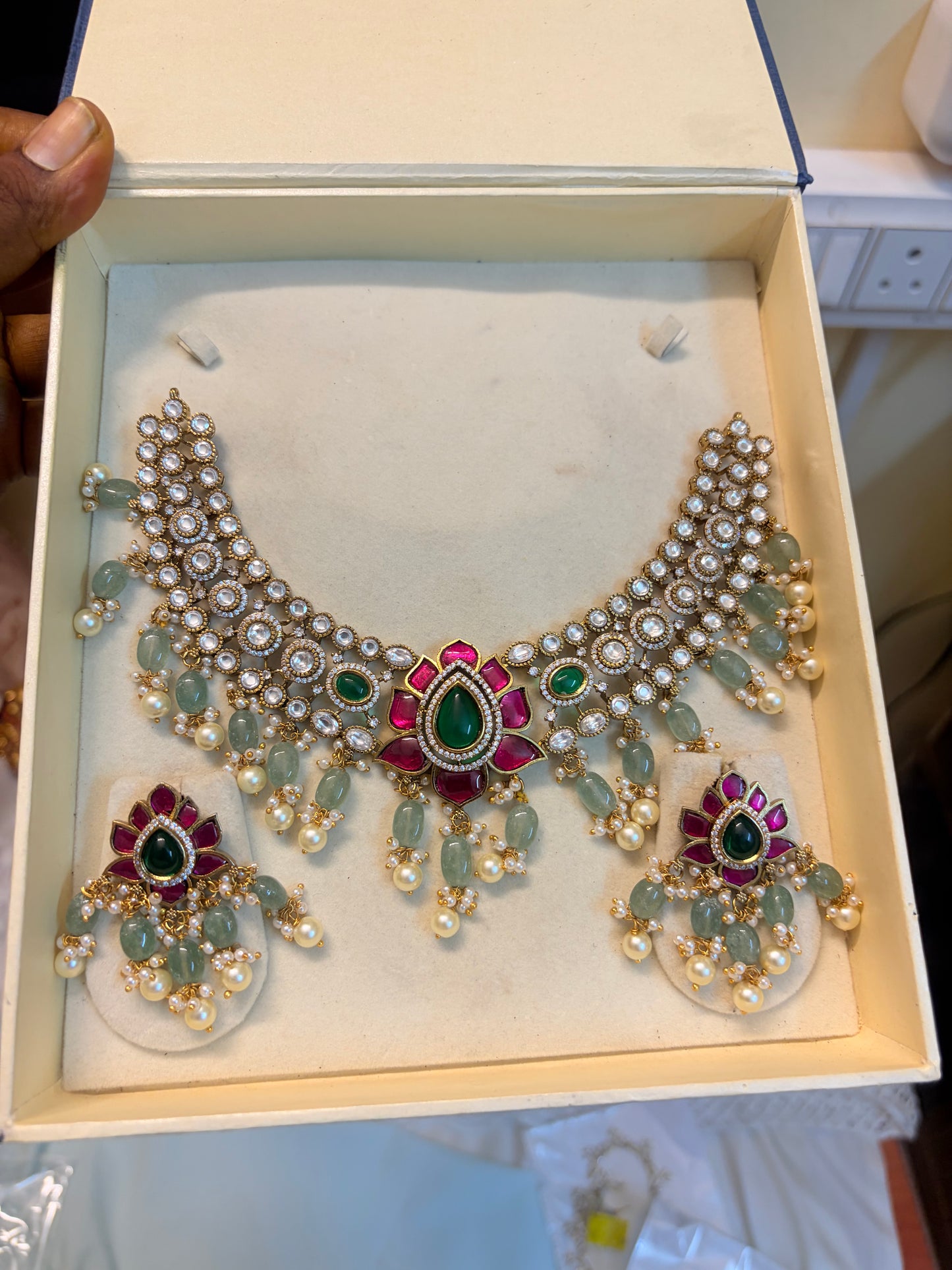 Heritage inspired Polki Kundan jadau necklace set