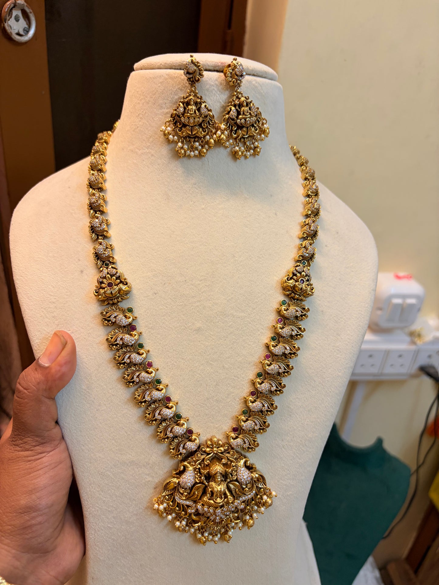 Gold antique Nakshi finish haram