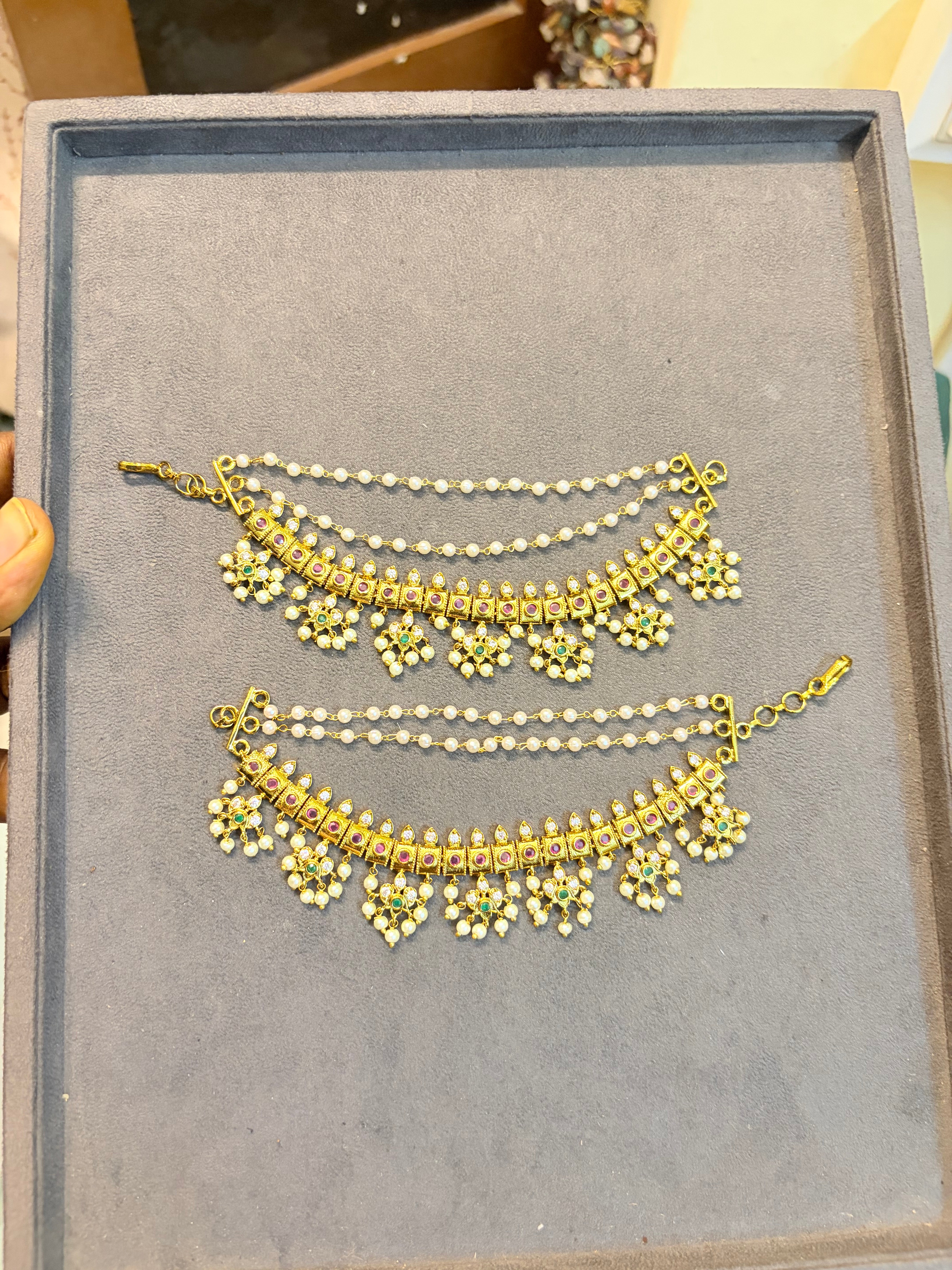Guttapusalu gold antique earchain premium quality