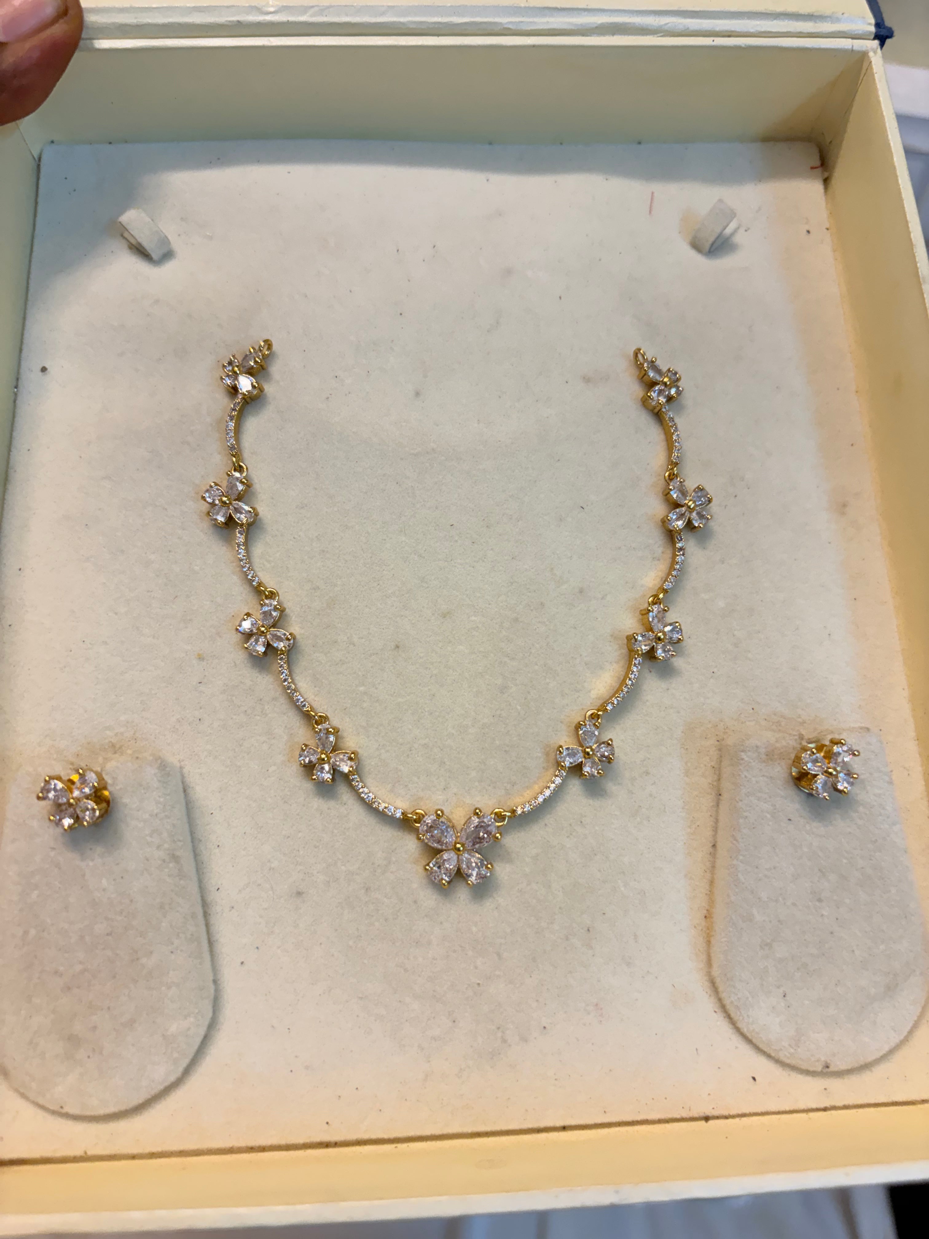 Butterfly Diamond replica necklace set