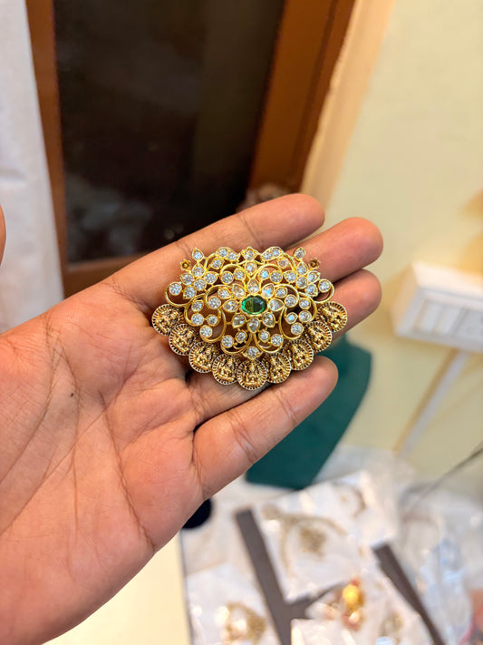 Gold inspired AD stones locket