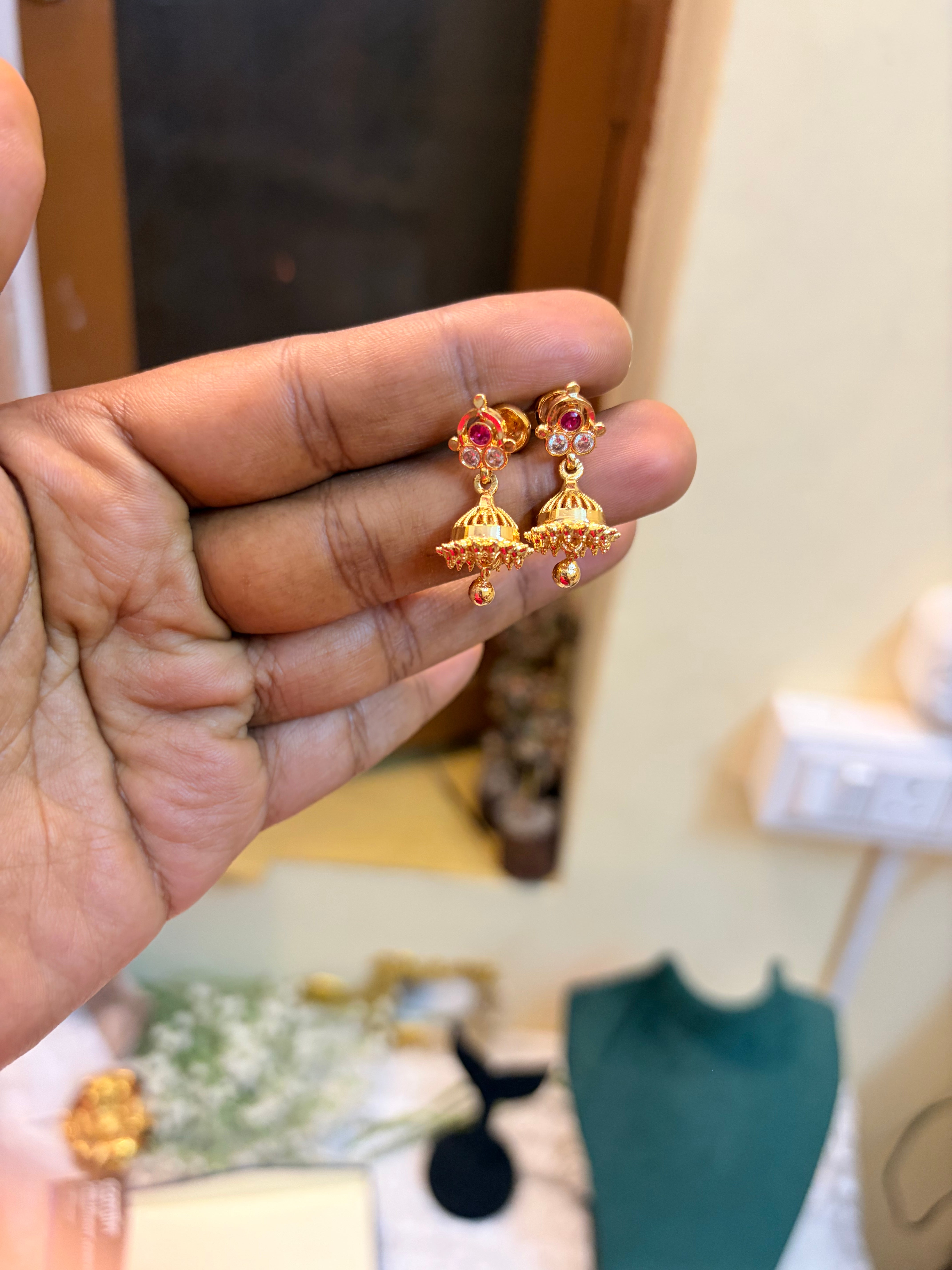 Panchaloham screw back Jhumka