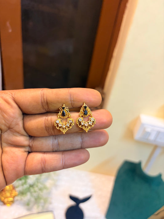 Classic gold plated screw back earrings