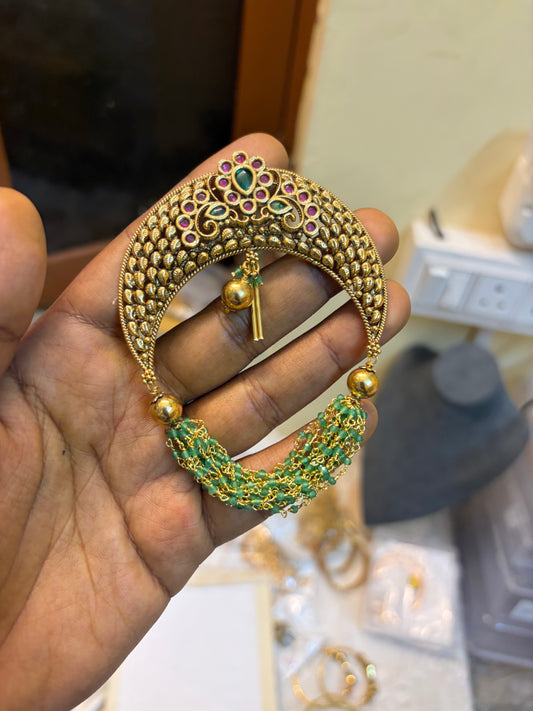 Gold antique finish hair accessories