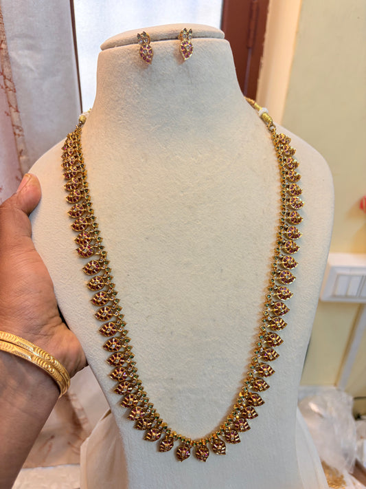 Traditional Gold antique kemp stones jadau haram